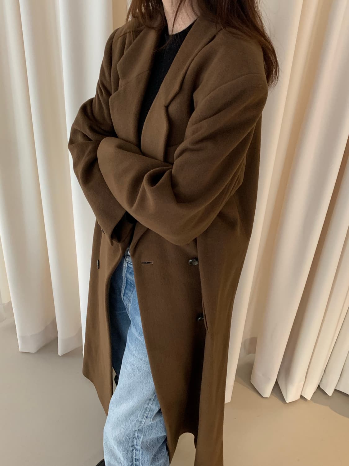 80's "Burberry" wool x cashmere double L 상품이미지1