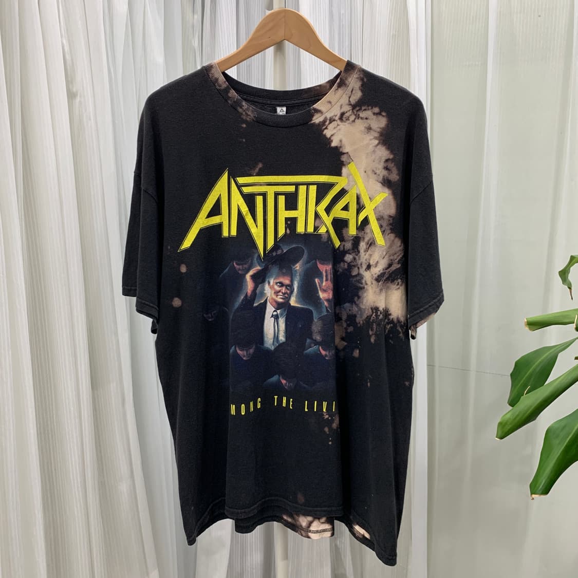 알스타일 ALSTYLE 빈티지 Anthrax 밴드 프린트 티셔츠 1545 상품이미지1