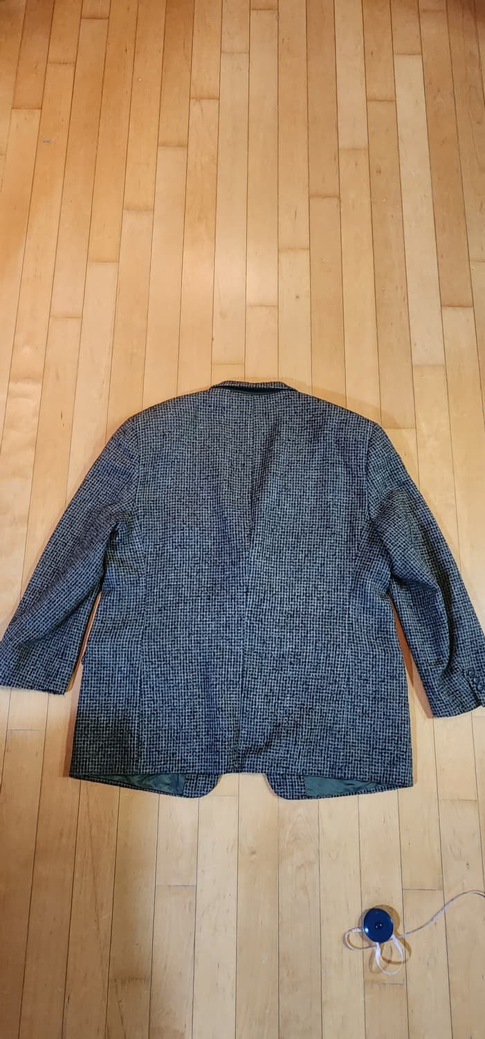(빅사이즈) 브라운계열 체크 3버튼 모직자켓 4XL 상품이미지5