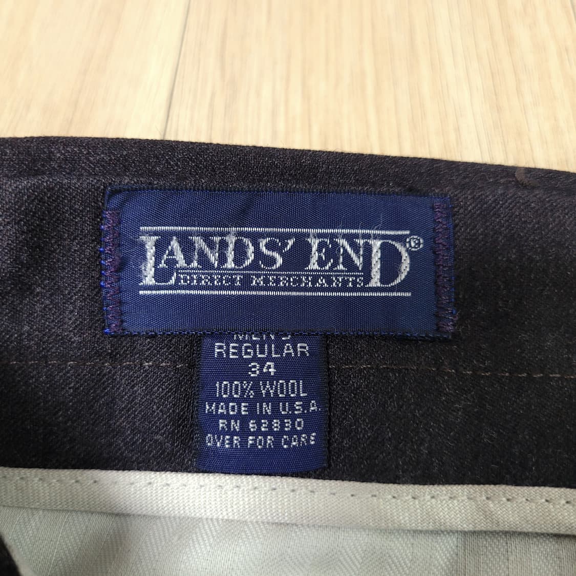 90s Lands End 투 플리츠 울 트라우저 (Made in Usa) 상품이미지6
