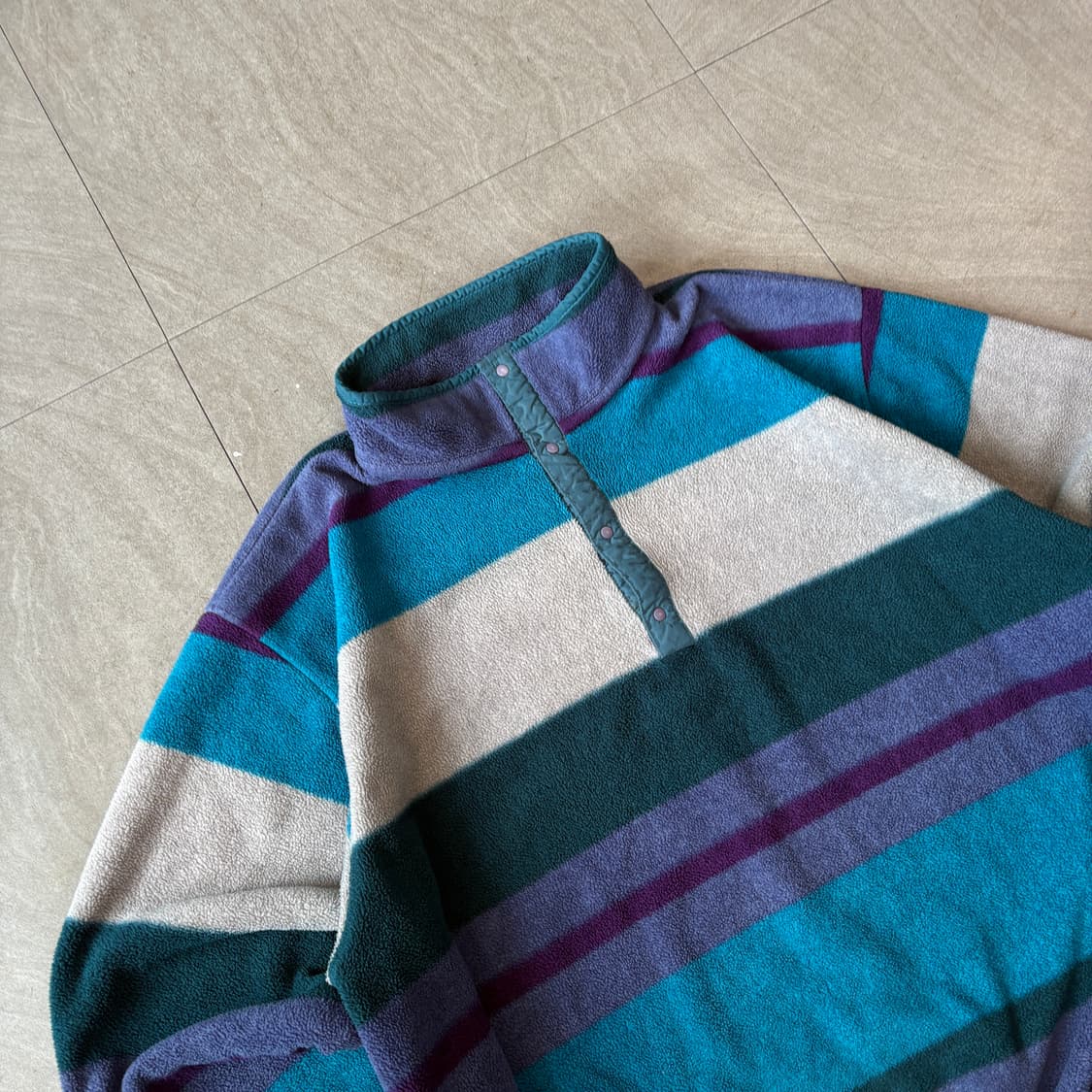 90s L.L.bean 90년대 생산 엘엘빈 스트라이프 신칠라 스냅티 상품이미지2