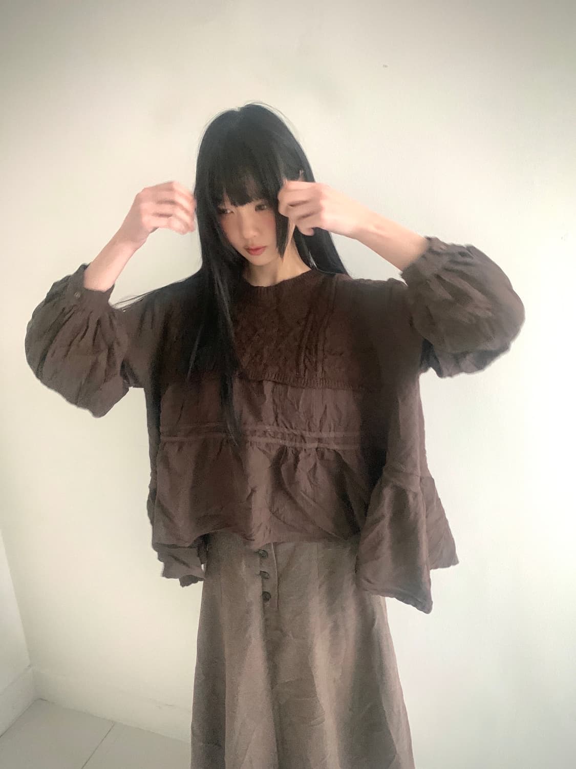 Wool button long skirt 상품이미지3