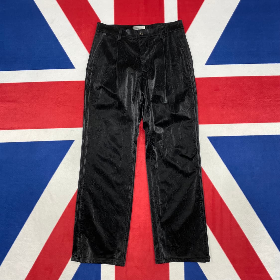 메종미네드 크리스 레더 와이드팬츠46  상품이미지1