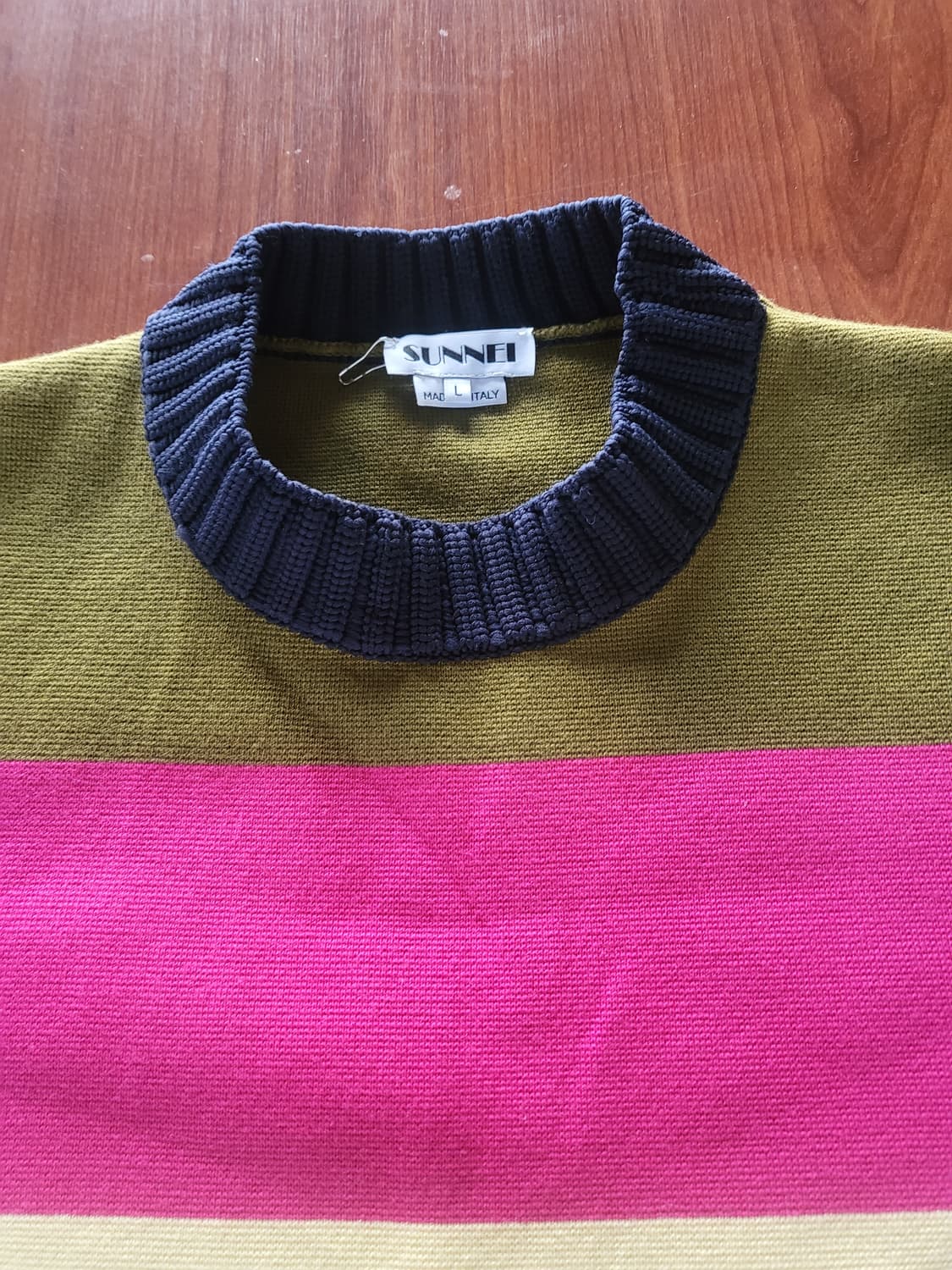 써네이 멀티칼라 스트라이프 니트l~xl 판매합니다(색감 정말 예쁘네요) 상품이미지3