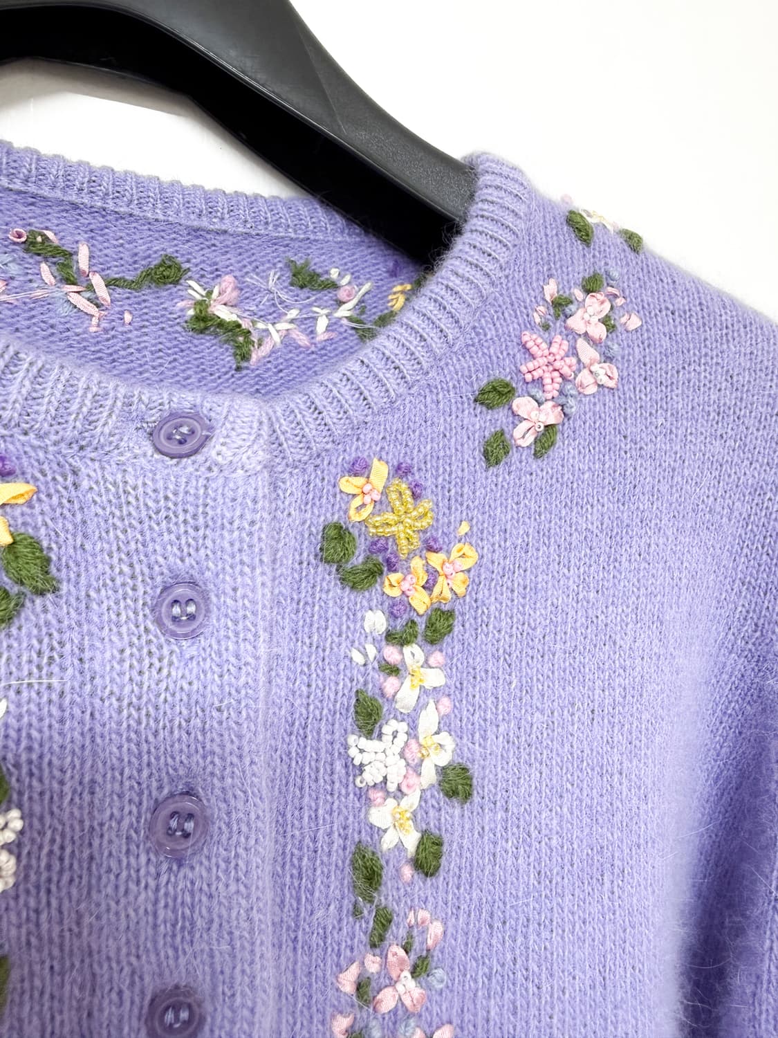 ba-tsu 바츠 연보라 앙고라 가디건 상품이미지3