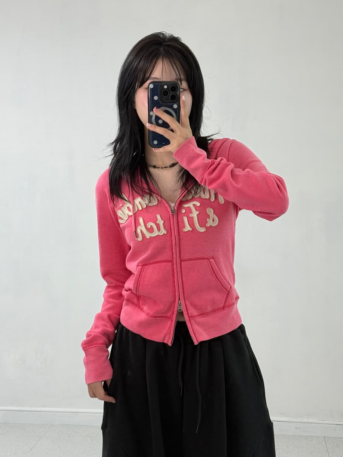 아베크롬비 핑크 투웨이 후드집업 상품이미지3