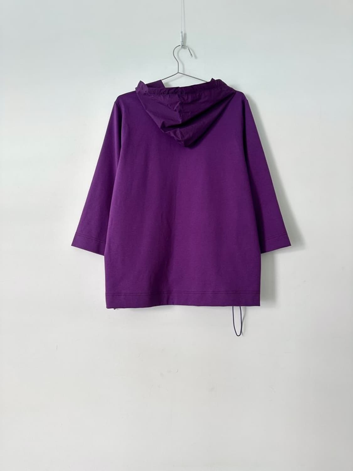 Hoodie wrinkle half top / purple 상품이미지8