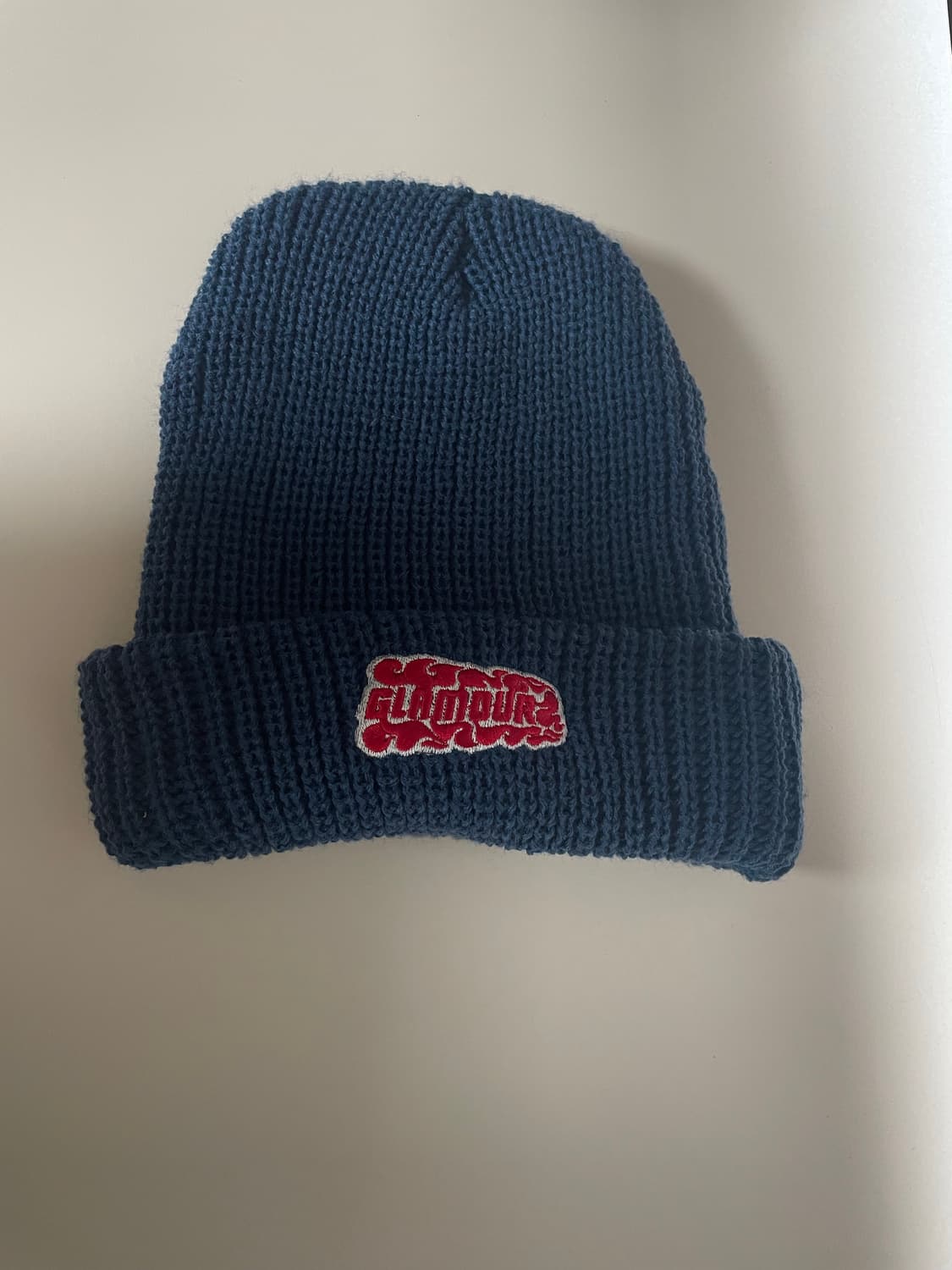 히스테릭 글래머 플레임 로고 니트 비니 네이비 상품이미지3