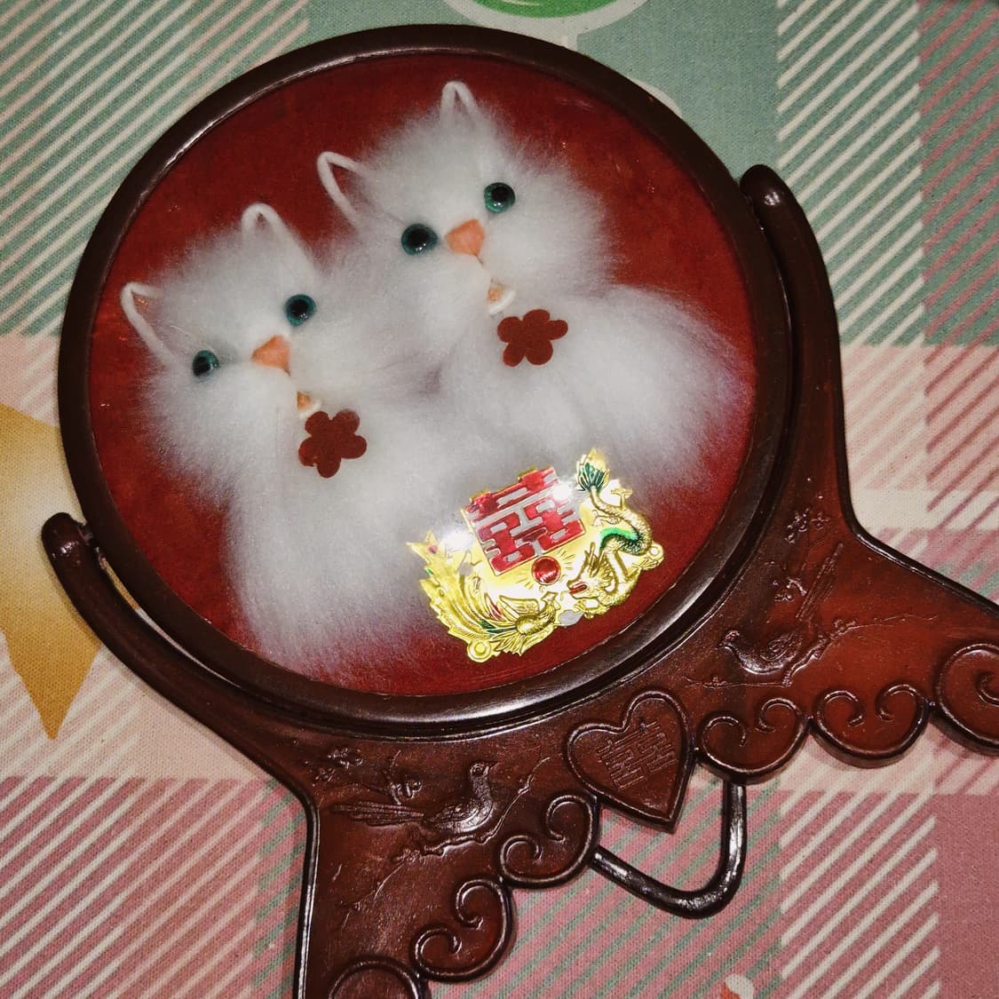1950s 엔틱 볼록 고양이 회전 거울 장식 상품이미지6
