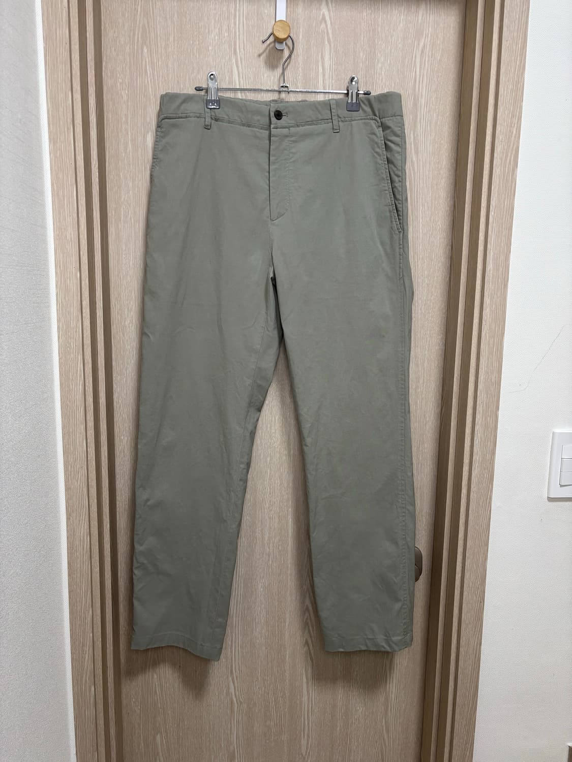 25SS)타임옴므 약밴딩 린넨혼방 팬츠82(32)/그레이카키 상품이미지1