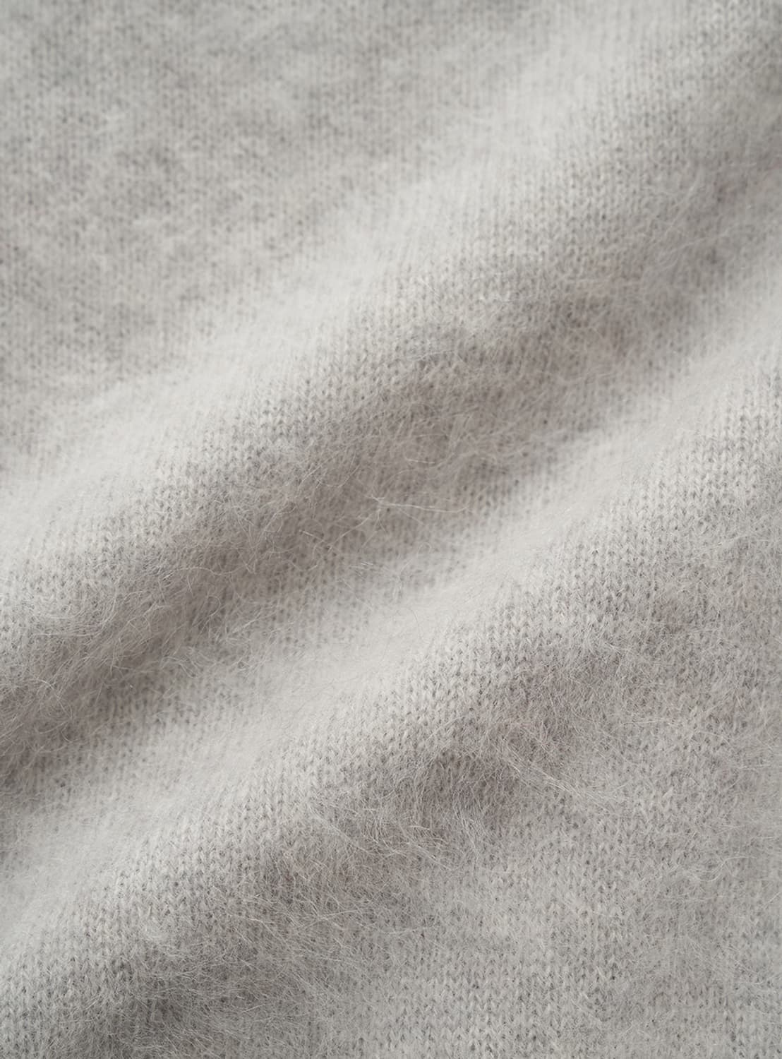 더바넷 퍼지 후드 니트 집업 그레이 상품이미지3