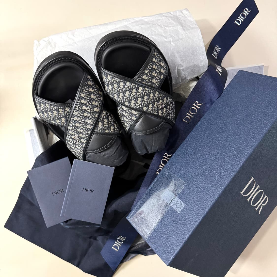 [백화점판/42]디올 오블리크 아쿠아 슬리퍼 상품이미지1