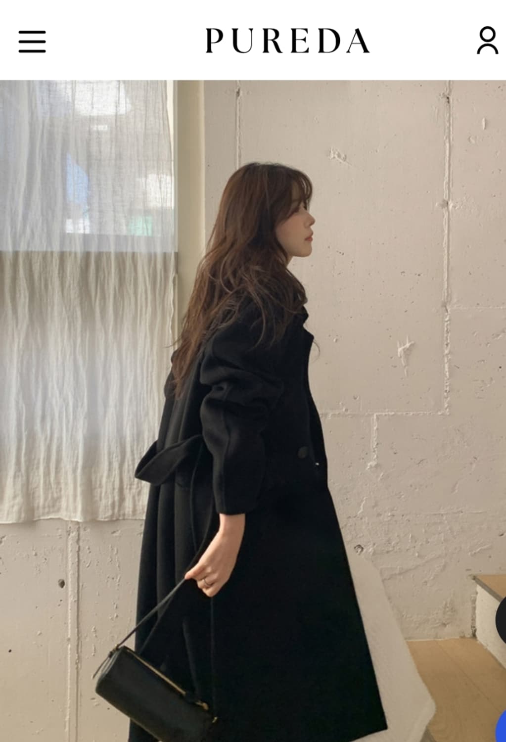 퓨어다 메리노울100% 구스패딩 핸드메이드 코트 상품이미지2