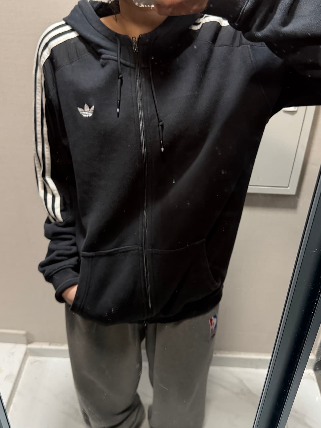 아디다스 블랙 후드집업 2xl 상품이미지1