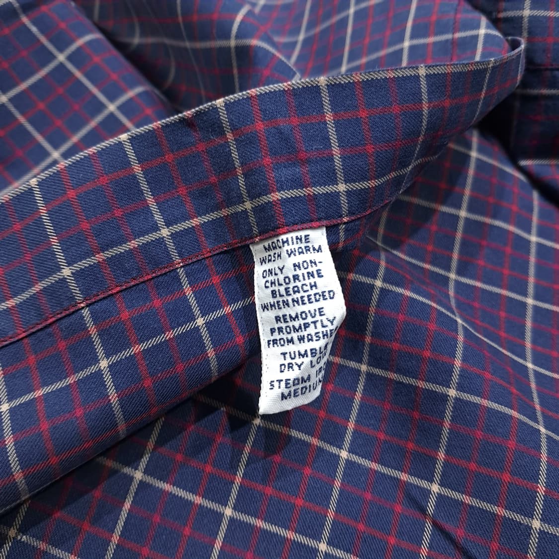 CL605 XLT 폴로 90s 마이크로체크 레드포니 네이비 셔츠 남방 상품이미지5
