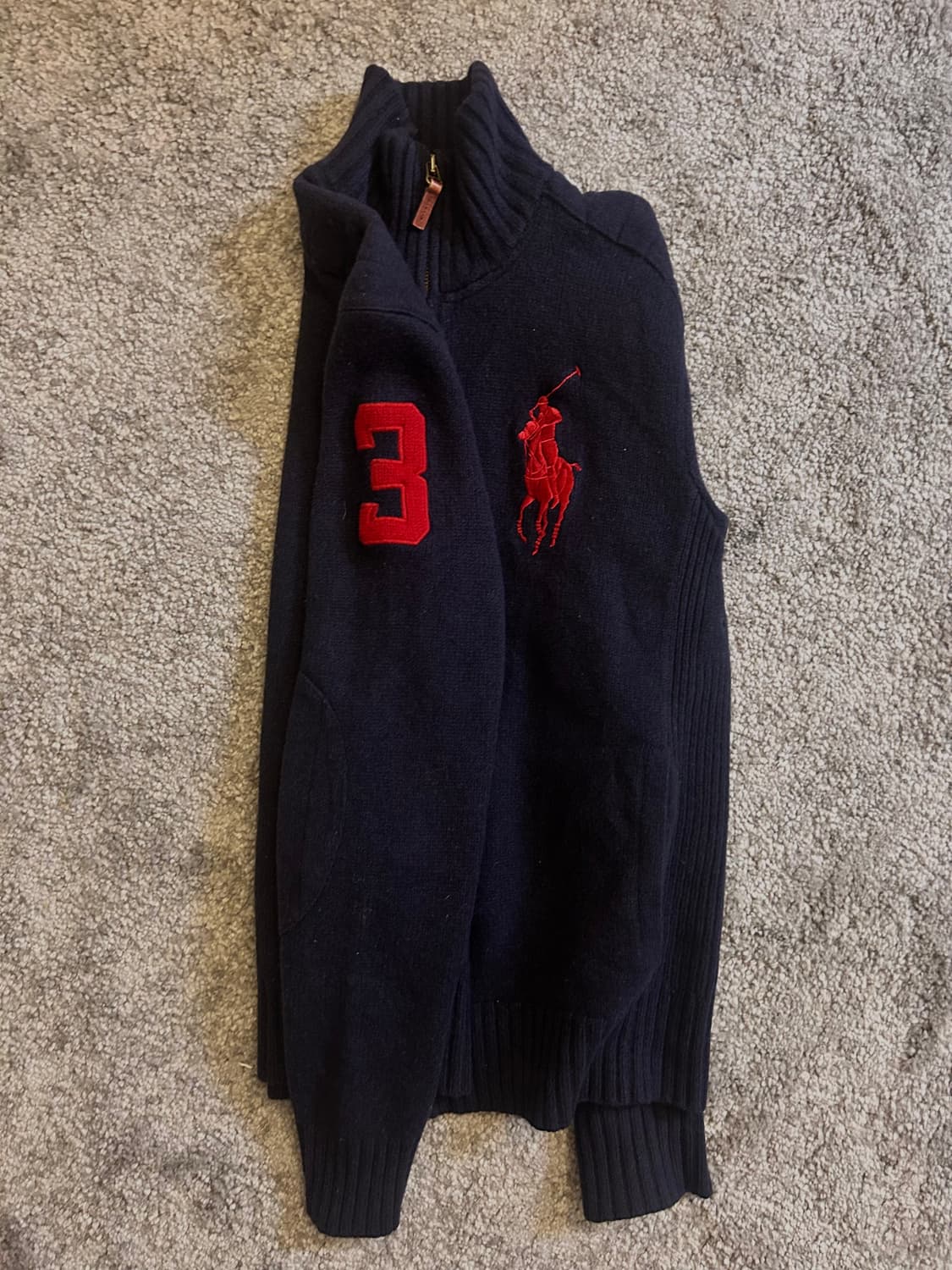 빅폴로 니트집업 상품이미지2