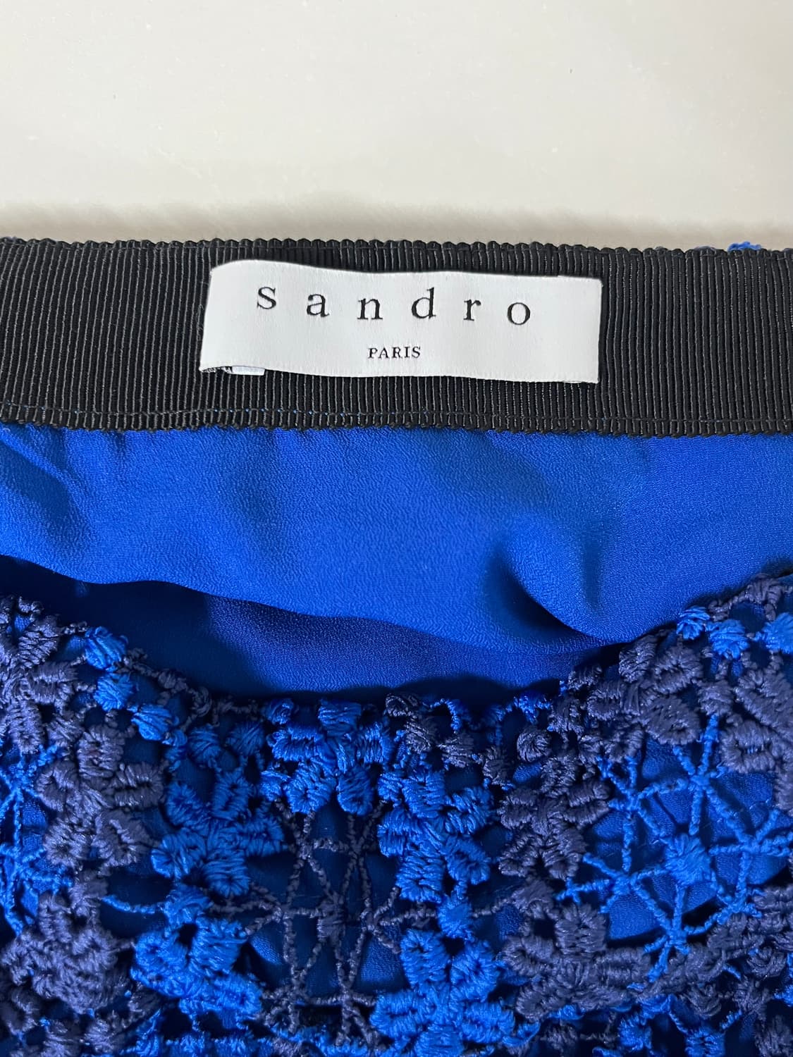 3) 산드로 sandro 이집션 레이스 스커트 블루 상품이미지3