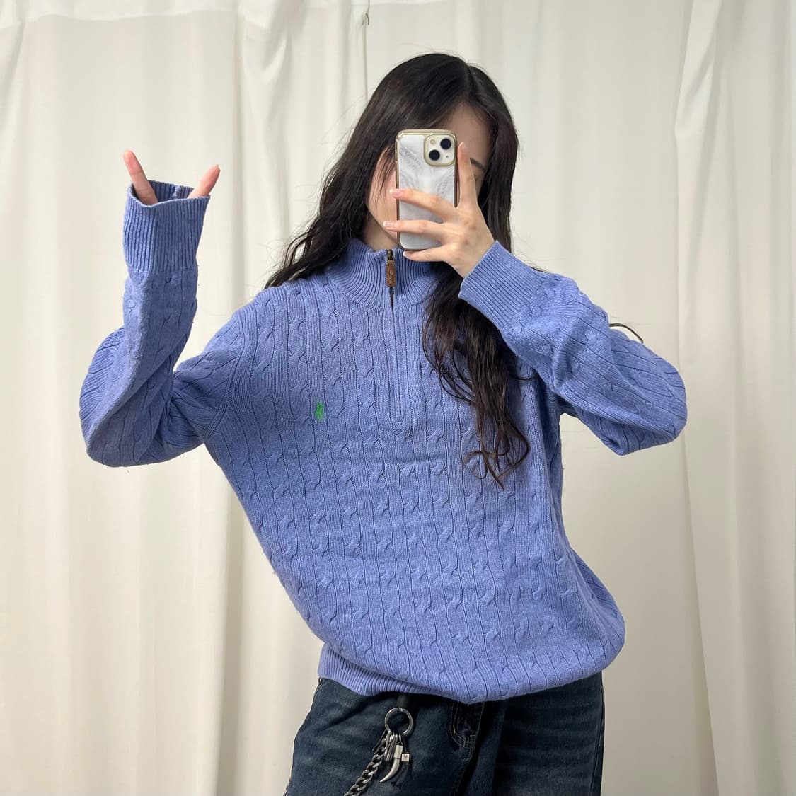 Polo Ralph Lauren lavender cable-knit 상품이미지2