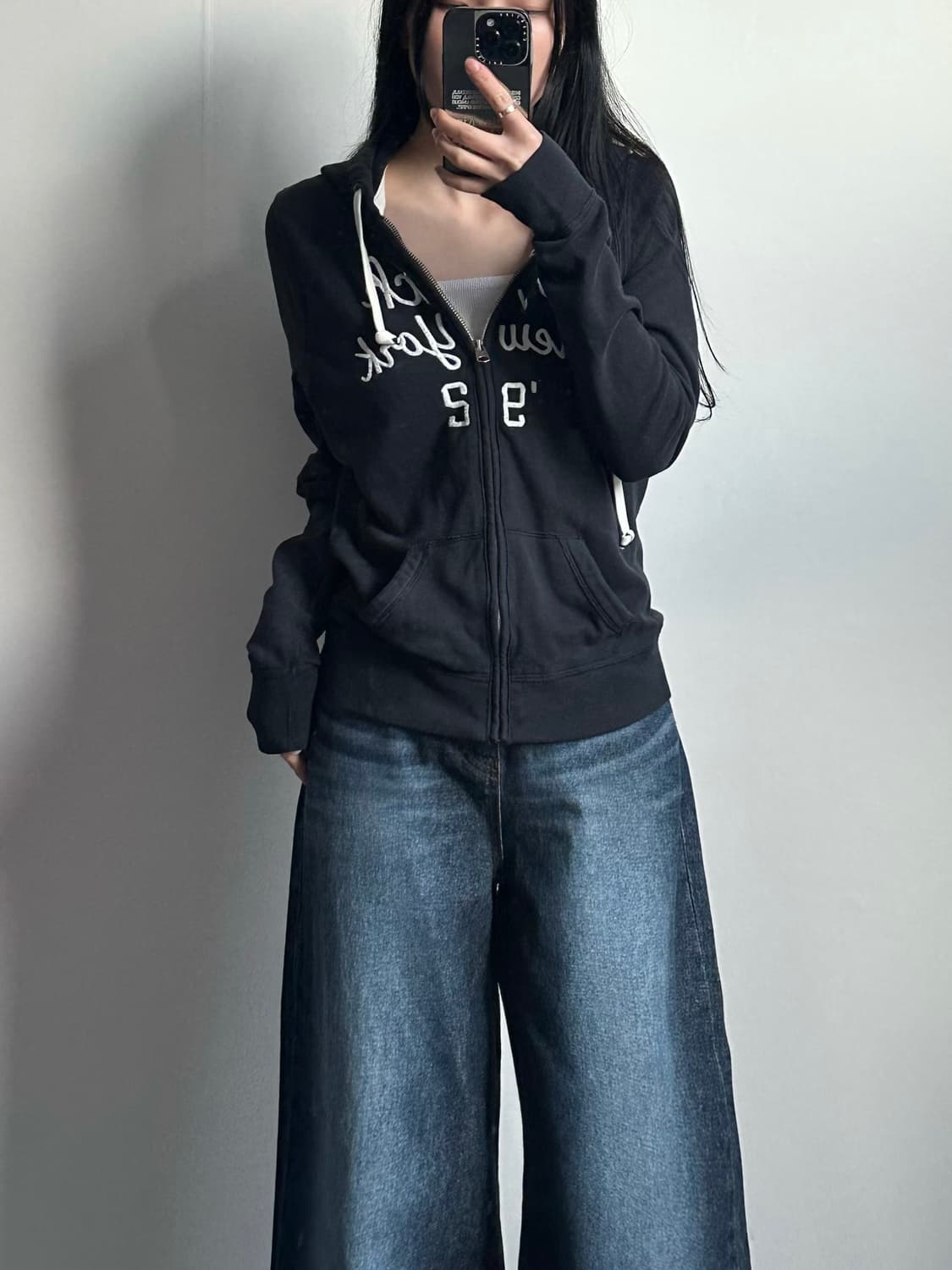 아베크롬비 y2k 와투케 블랙 후드집업  상품이미지1