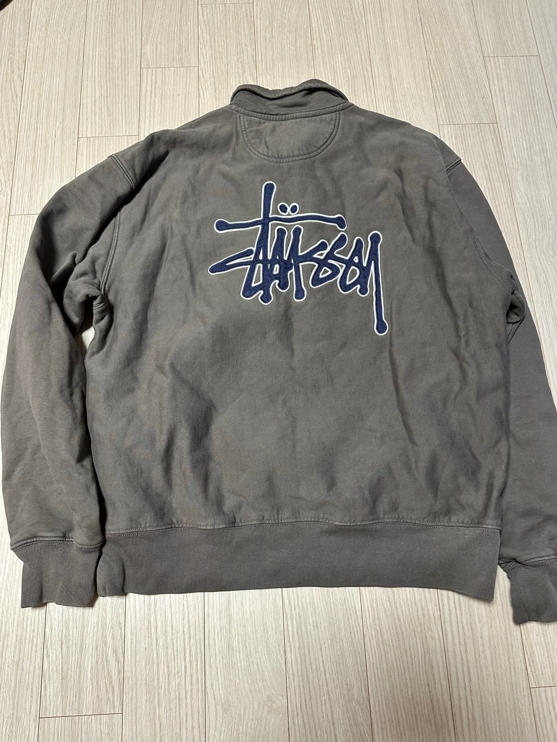 (L) 스투시 x 데님 티어스 하프 집 플리스 상품이미지2