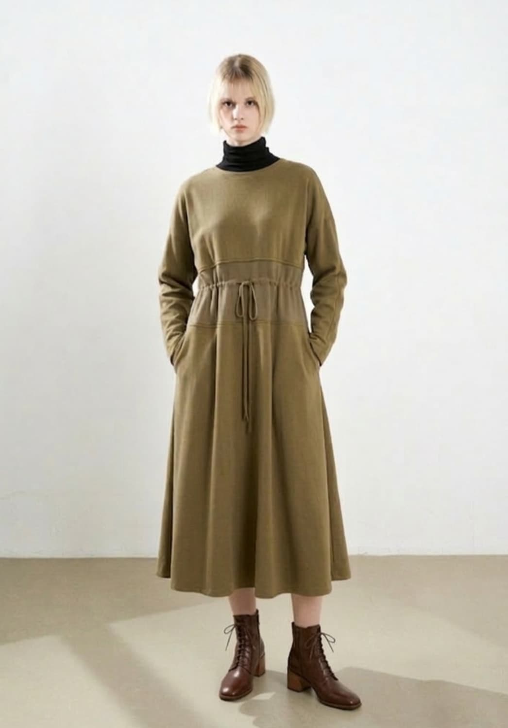 시스템 울 미디원피스 55사이즈 상품이미지1