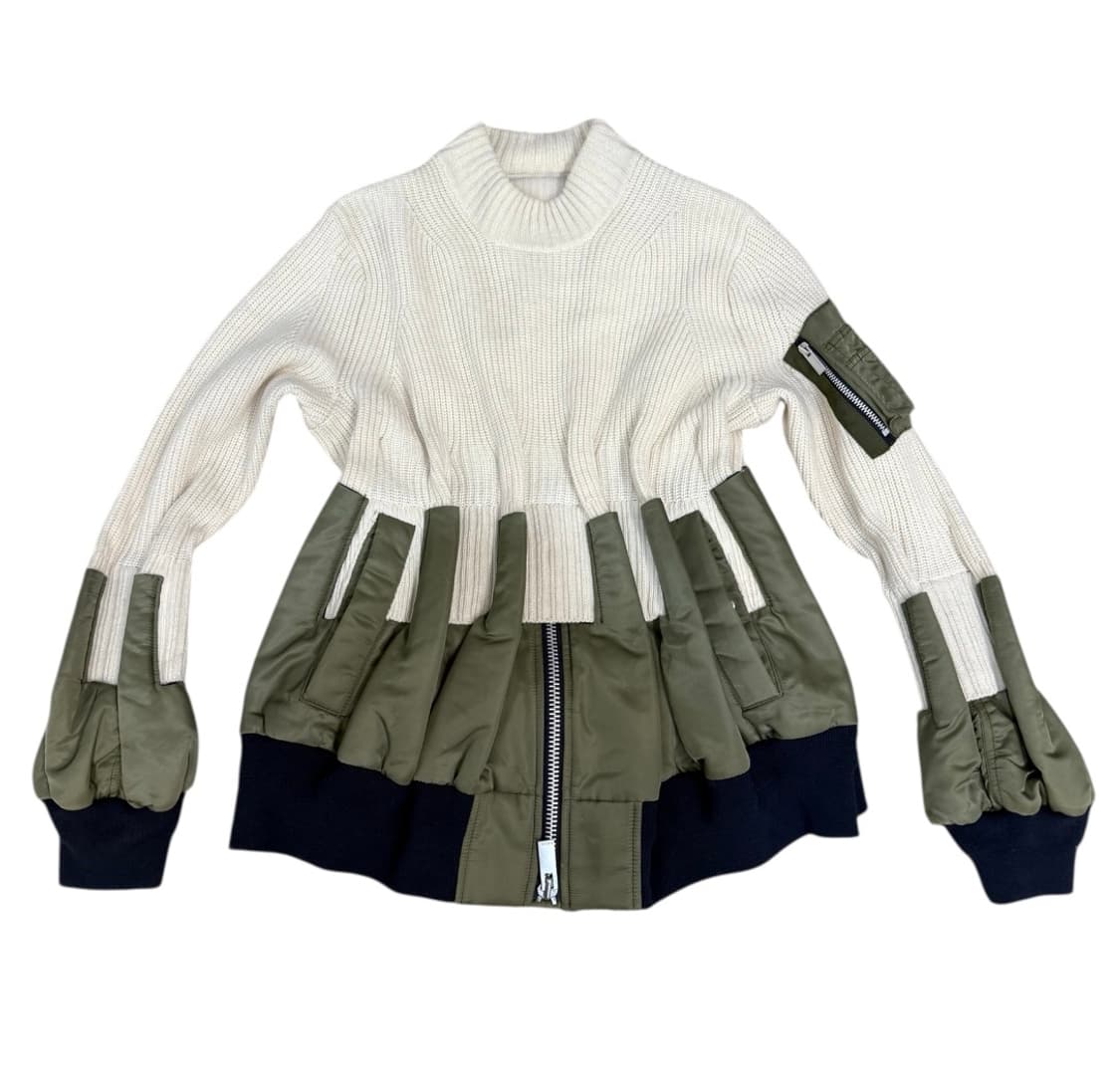 사카이 2019AW MA-1 하이브리드 니트 상품이미지3