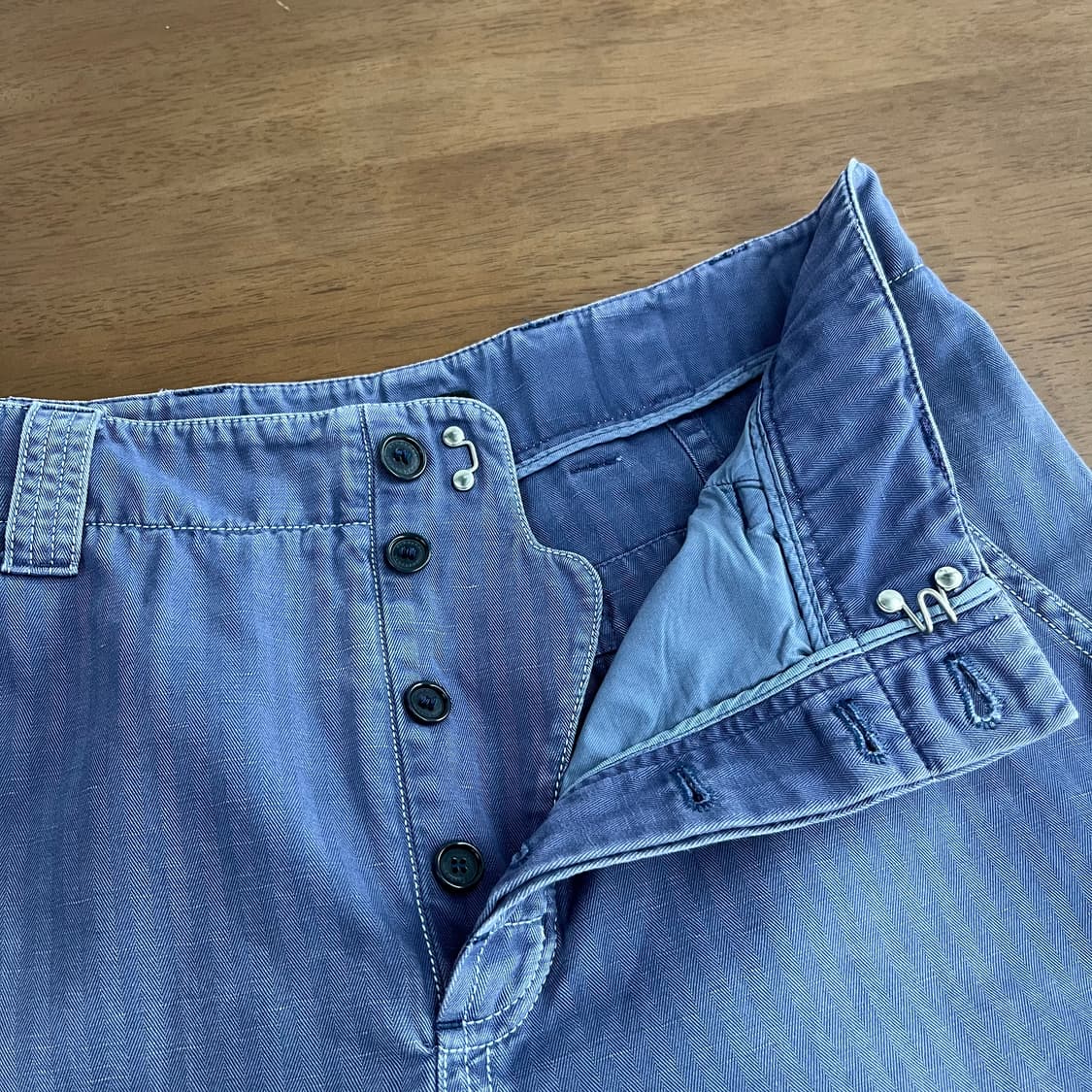 버버리 코튼/린넨 헤링본 팬츠 48 상품이미지10