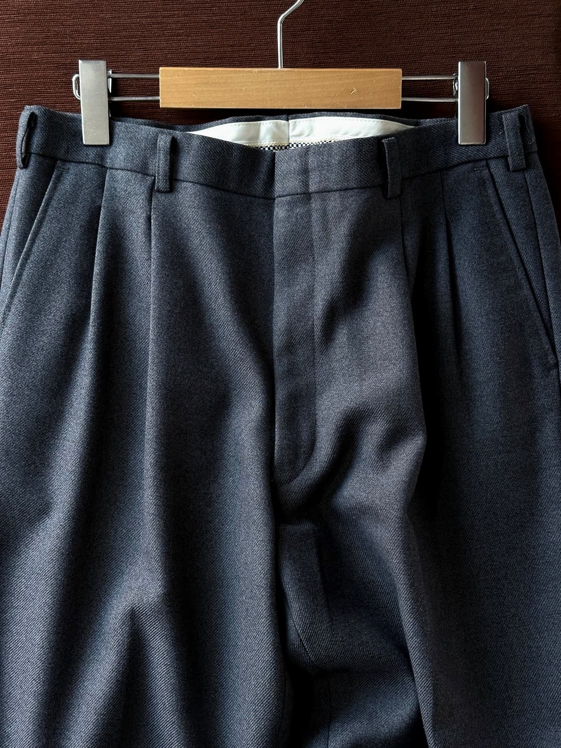 2 pleats straight wool blend slacks 상품이미지10