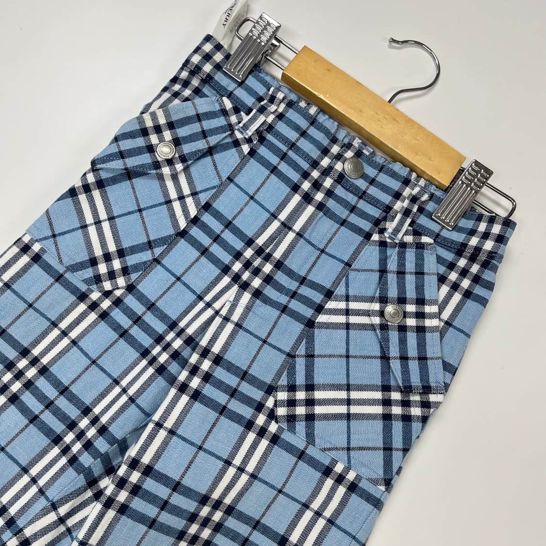 110 버버리 키즈 체크 팬츠 상품이미지2