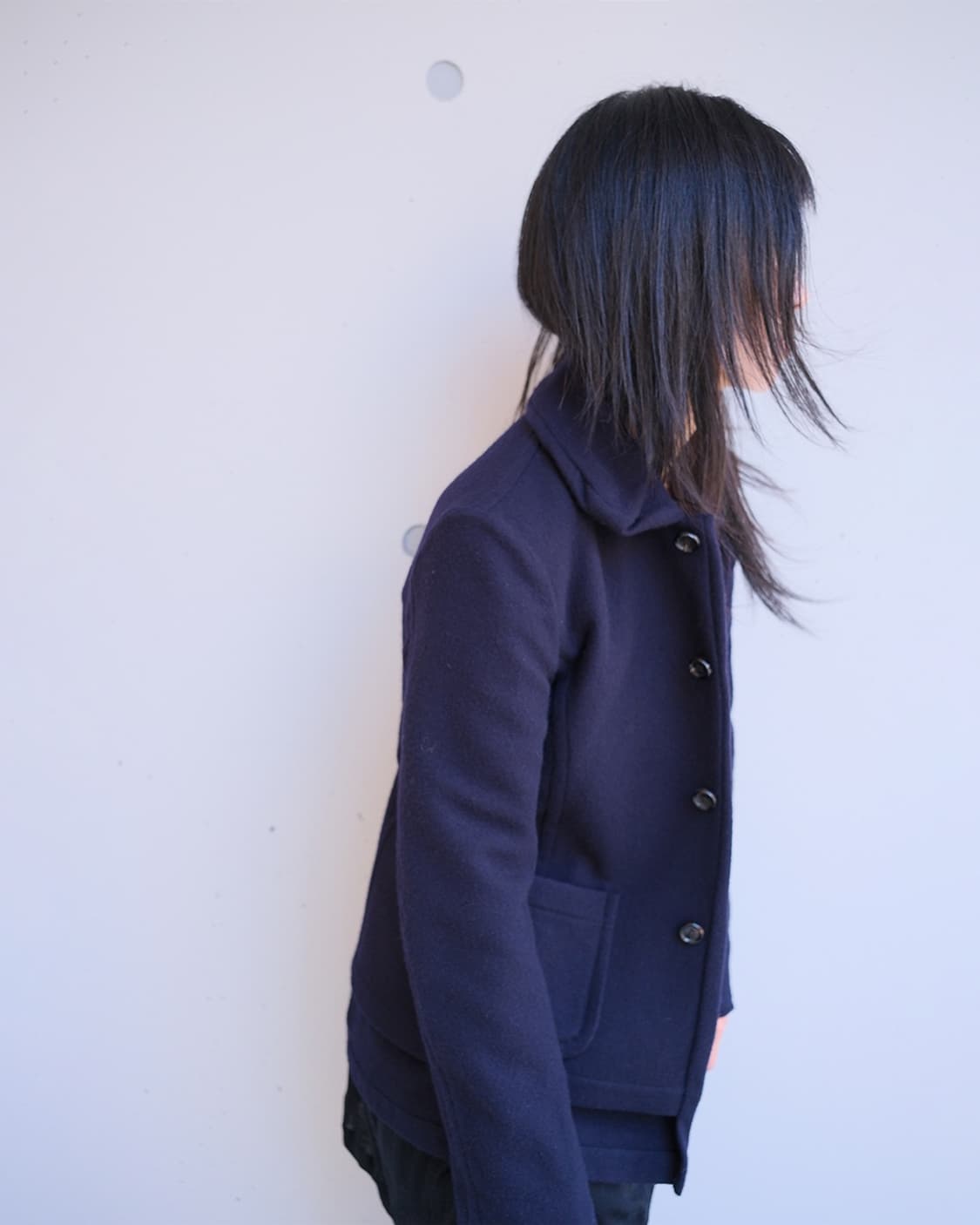 Puff collar layered wool coat 상품이미지2
