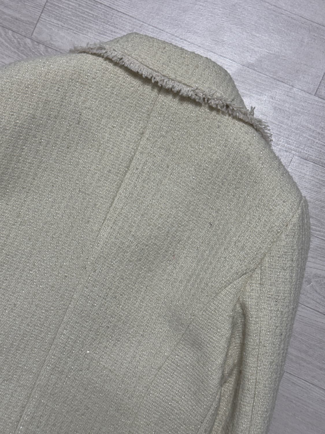 모한 RTS 프린지 하이넥 트위드 아이보리 상품이미지8