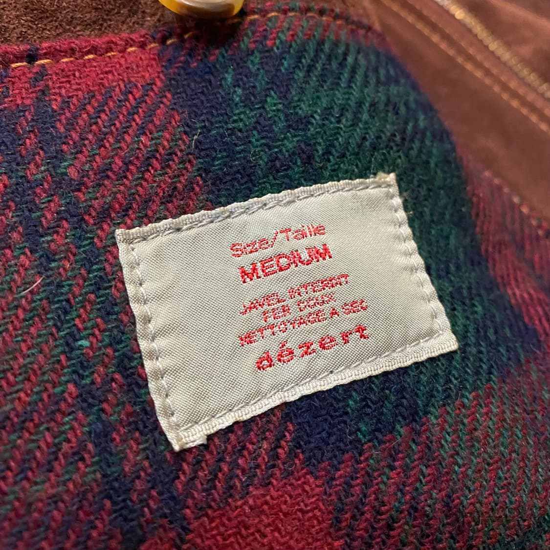 (M) 90s dezert 브리운 스웨이드 자켓 상품이미지8