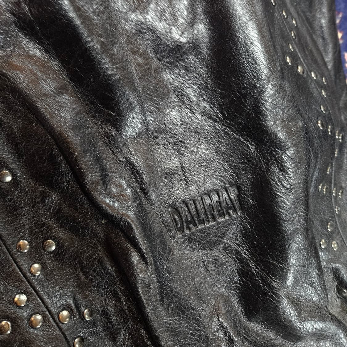 DALIFEAT 스터드 가죽 센터로고 보헤미안 토트백 상품이미지5