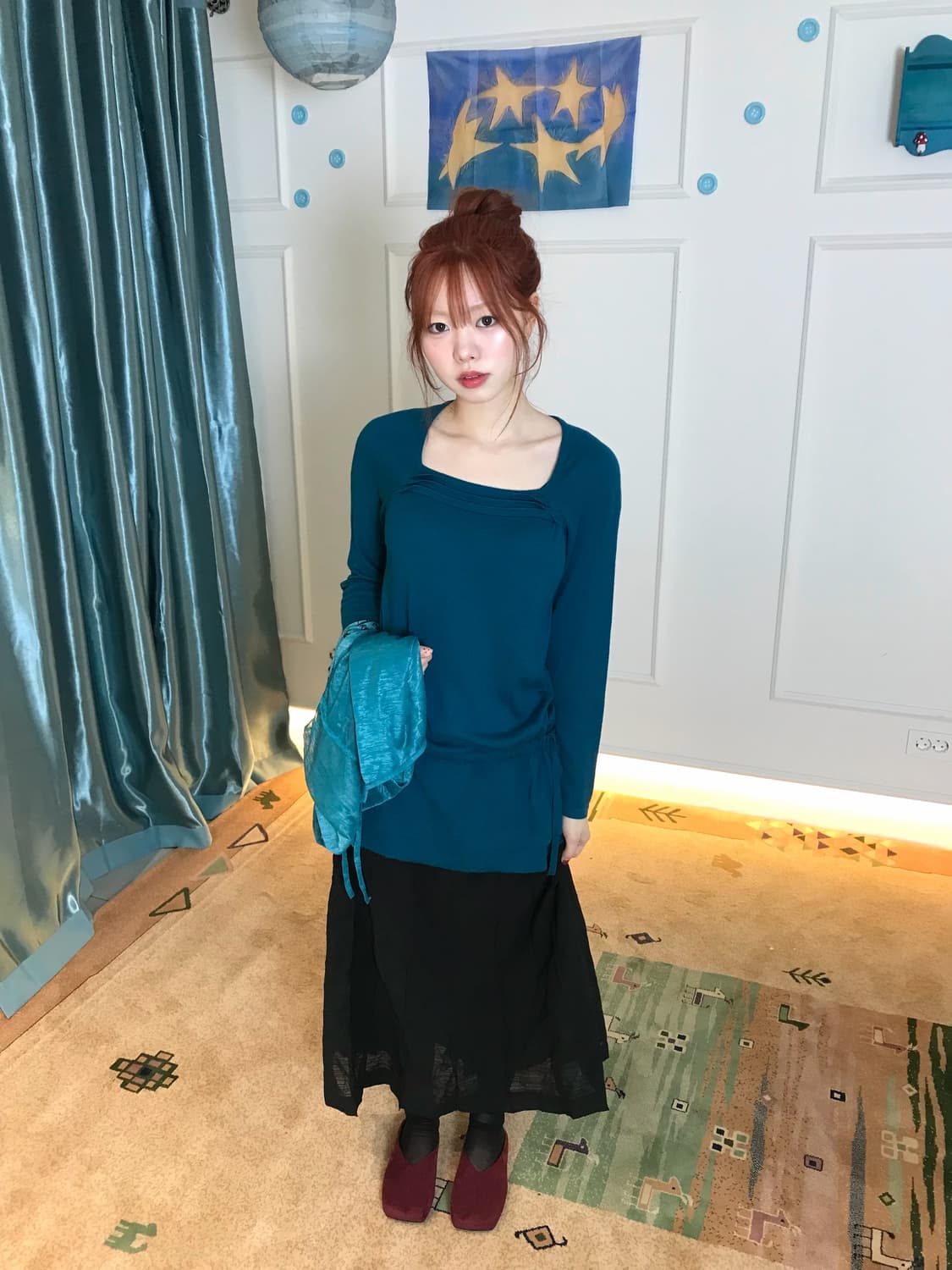 찾기 어려운 오묘한 터키 블루컬러 코디셋🦋 상품이미지5