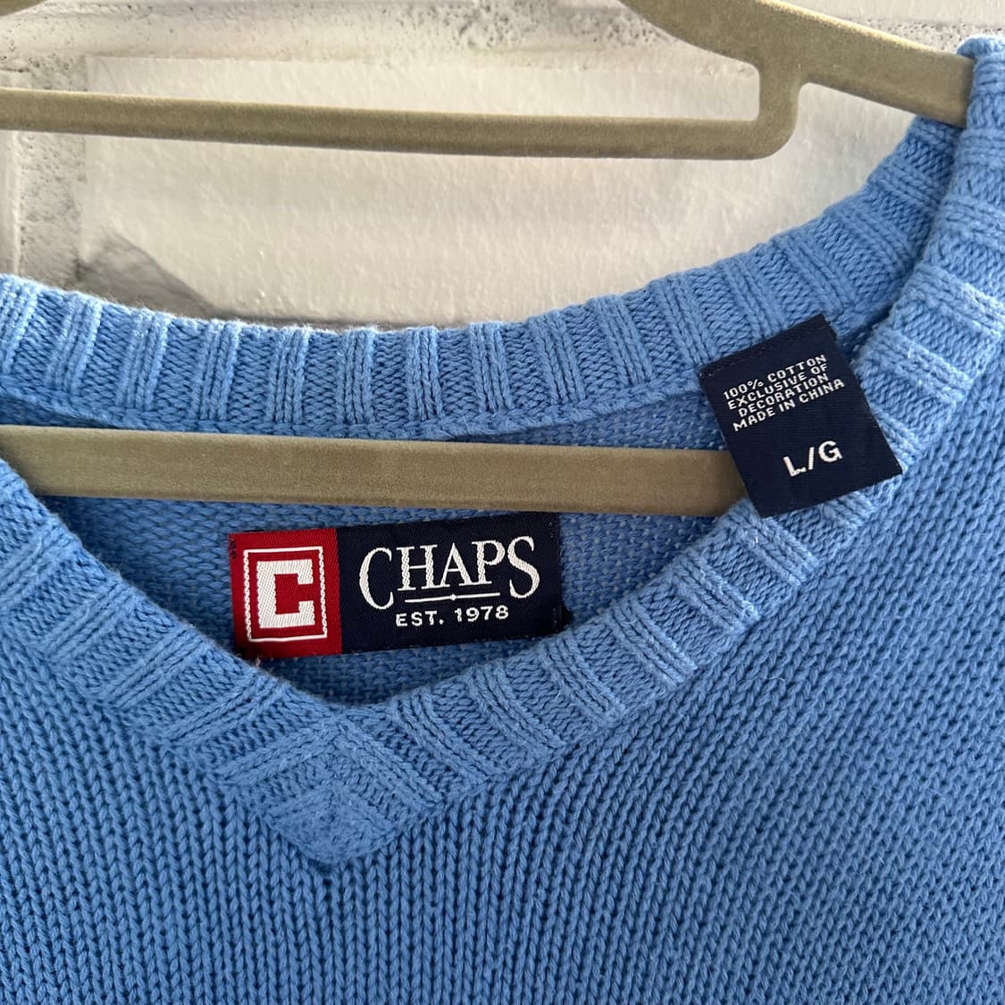 Chaps 파란색 니트 상품이미지3