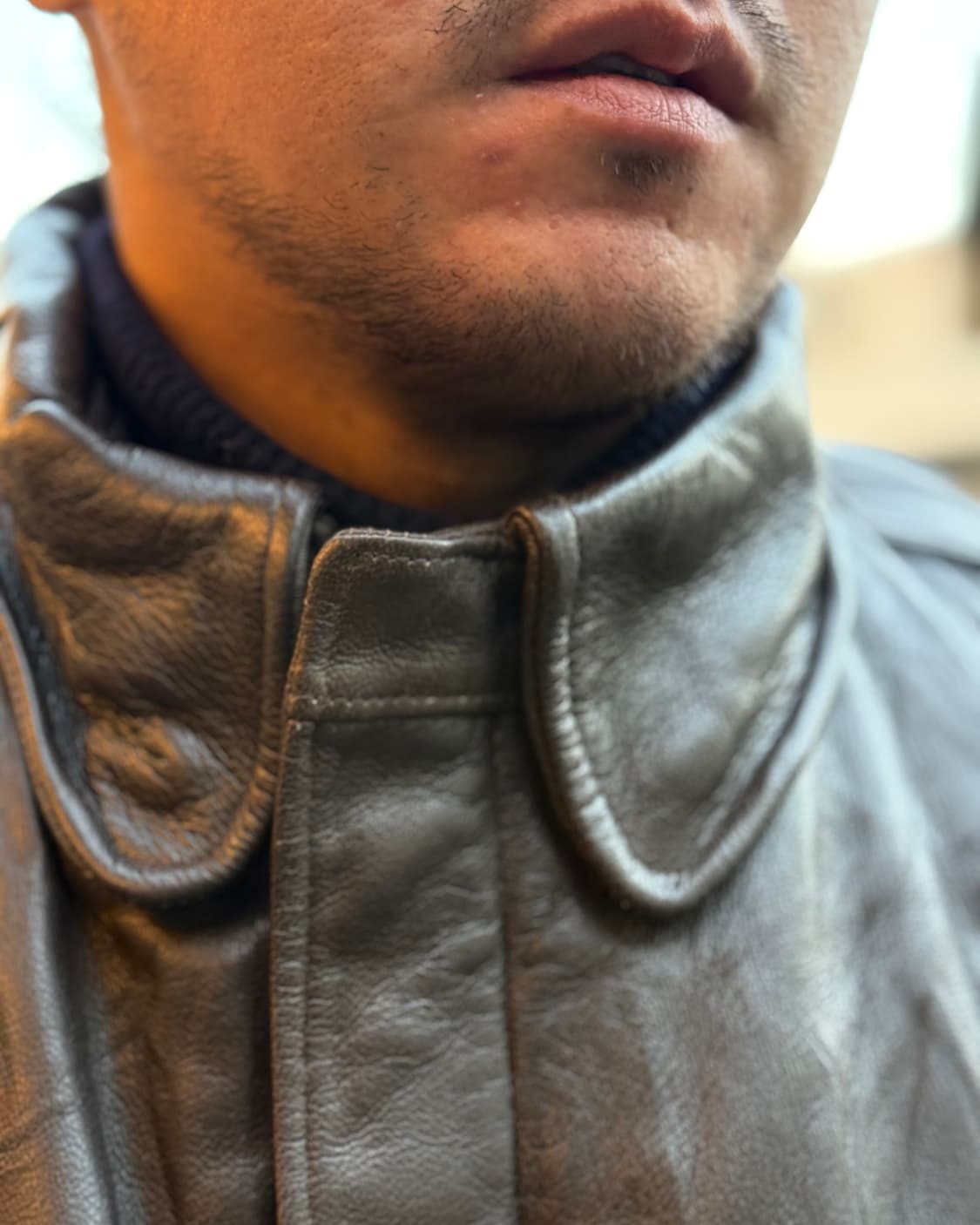 80-90’s 엘엘빈 A-2 레더 봄버 자켓 XXL 상품이미지10