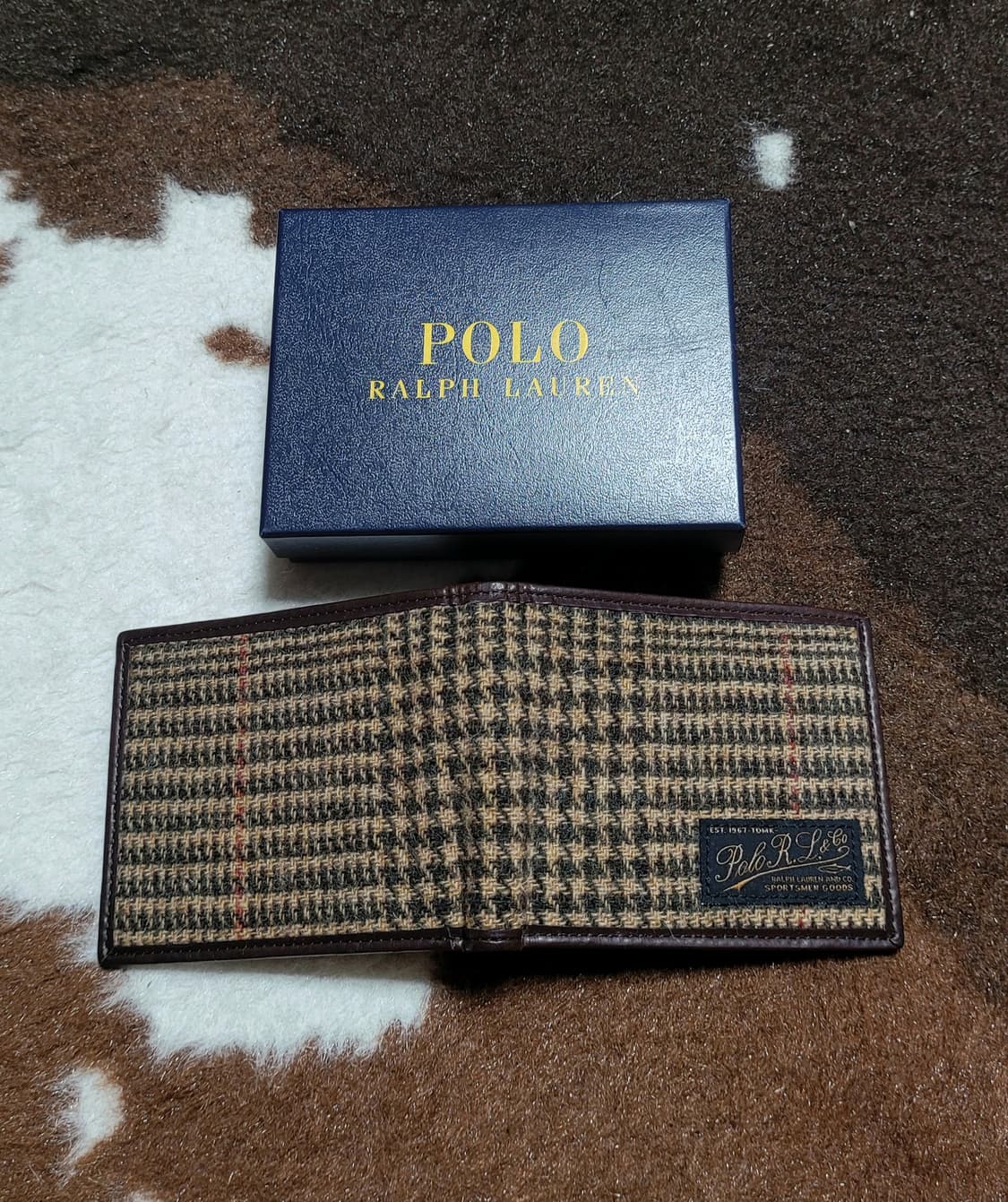 (새상품)폴로 랄프로렌 남성용 타탄 가죽 지갑 상품이미지3