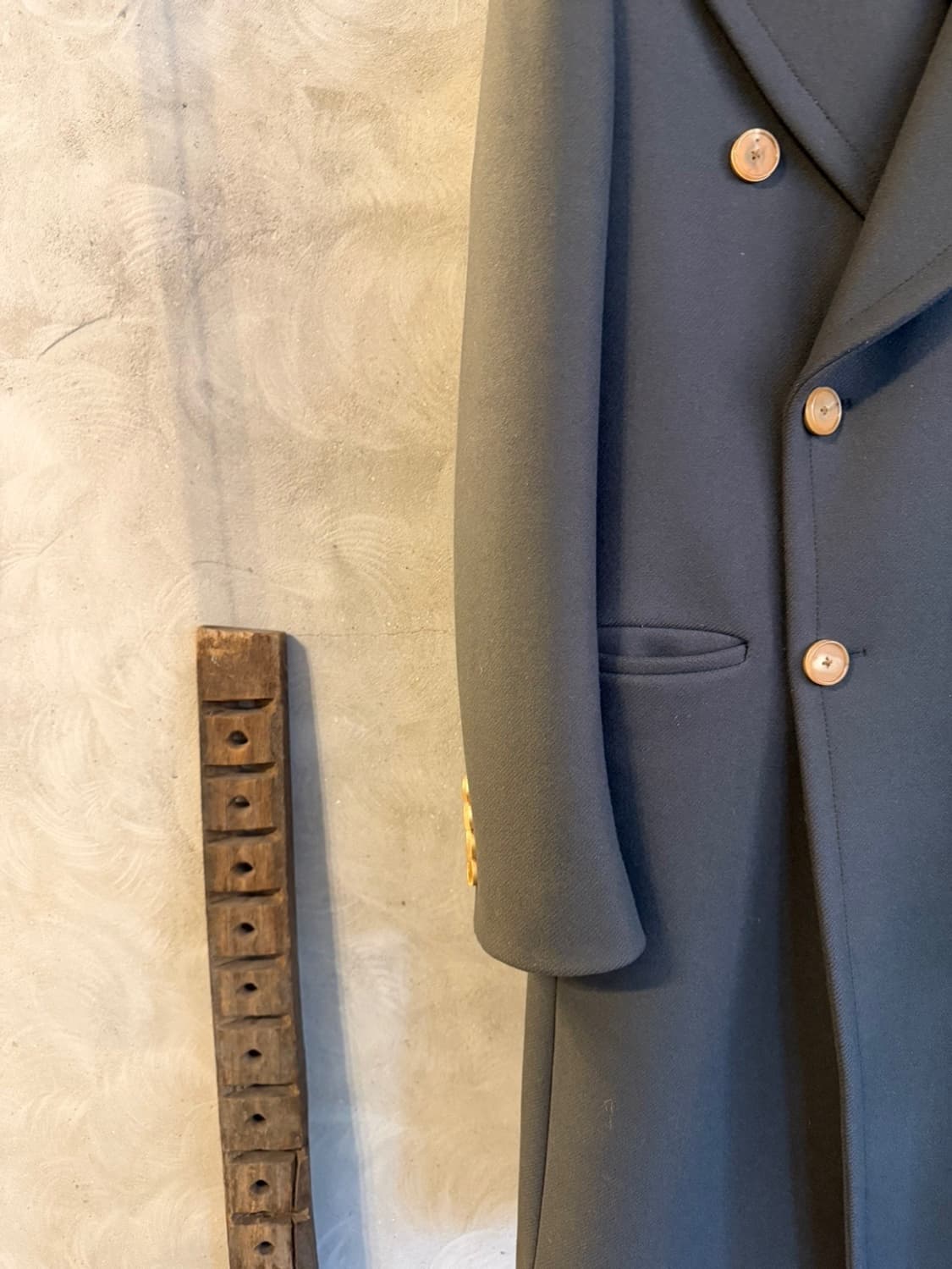 시스템 캐시미어 울 더블 브레스티드 코트 100 상품이미지6