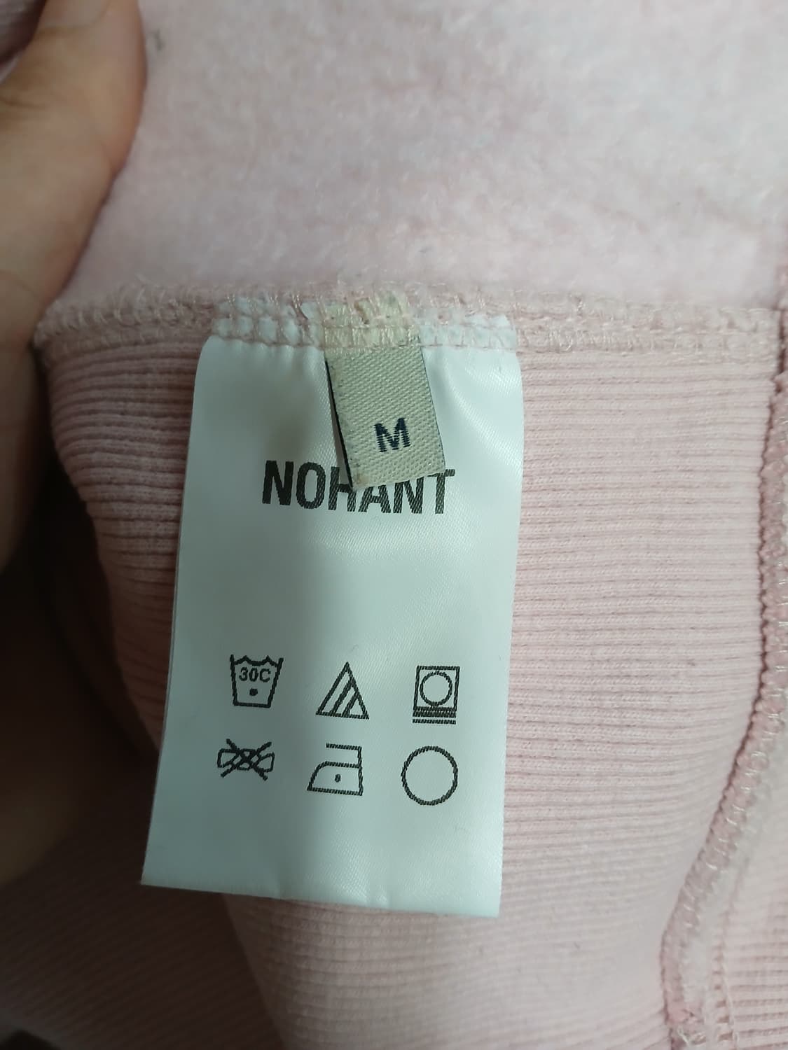 노앙 기모 스웻셔츠 핑크 M 상품이미지3