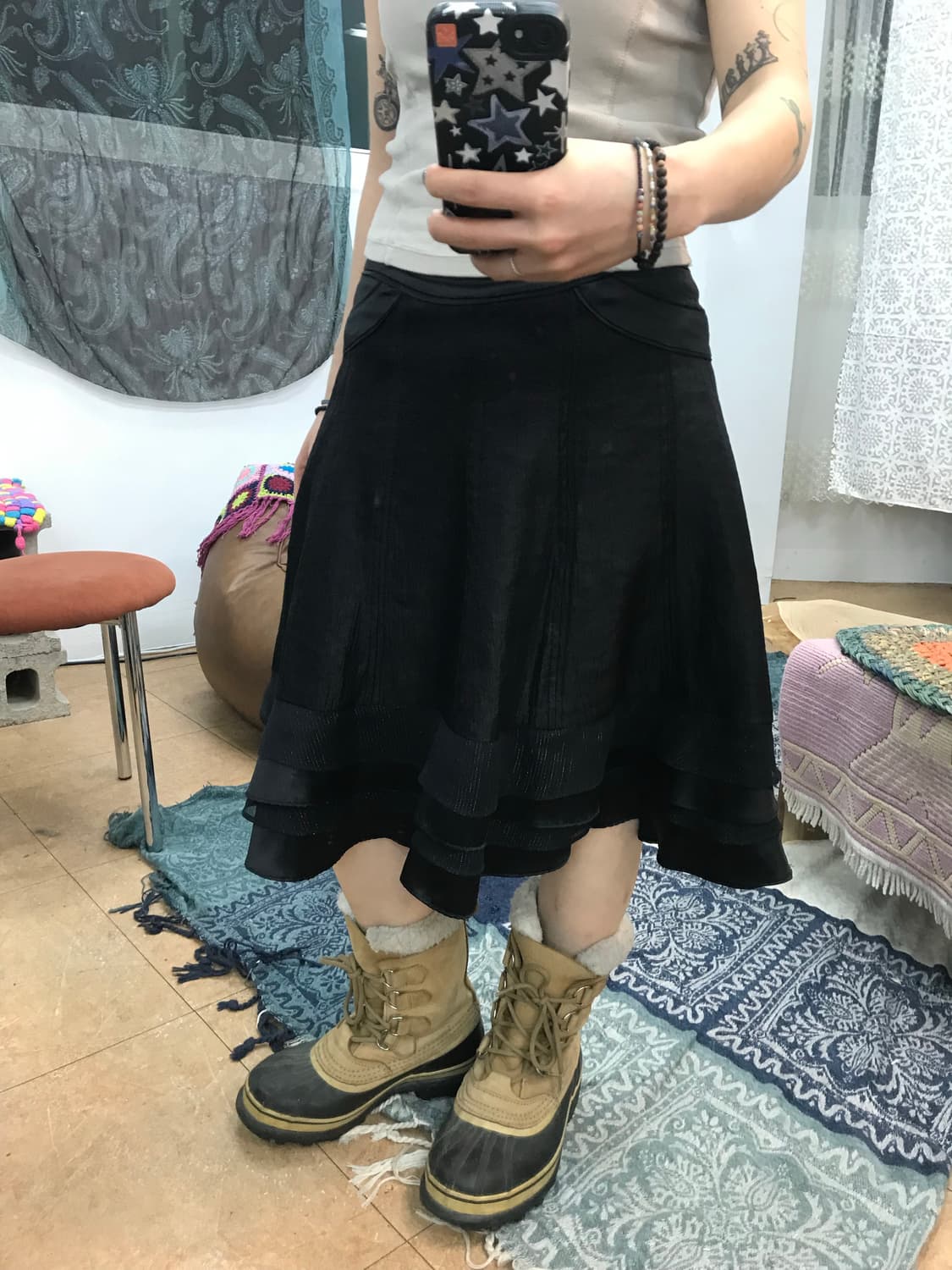 베스티벨리 besti belli 쉬폰 미디스커트  상품이미지1