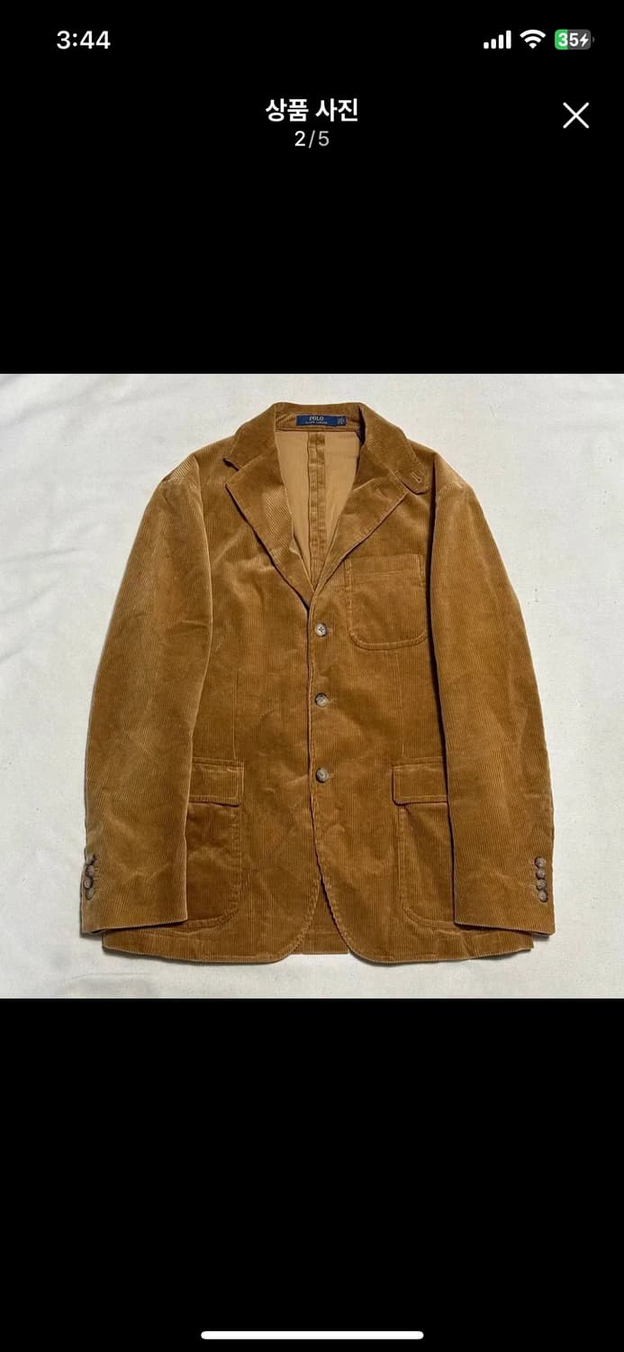 폴로 코듀로이 브라운 블레이저 자켓 s 상품이미지2