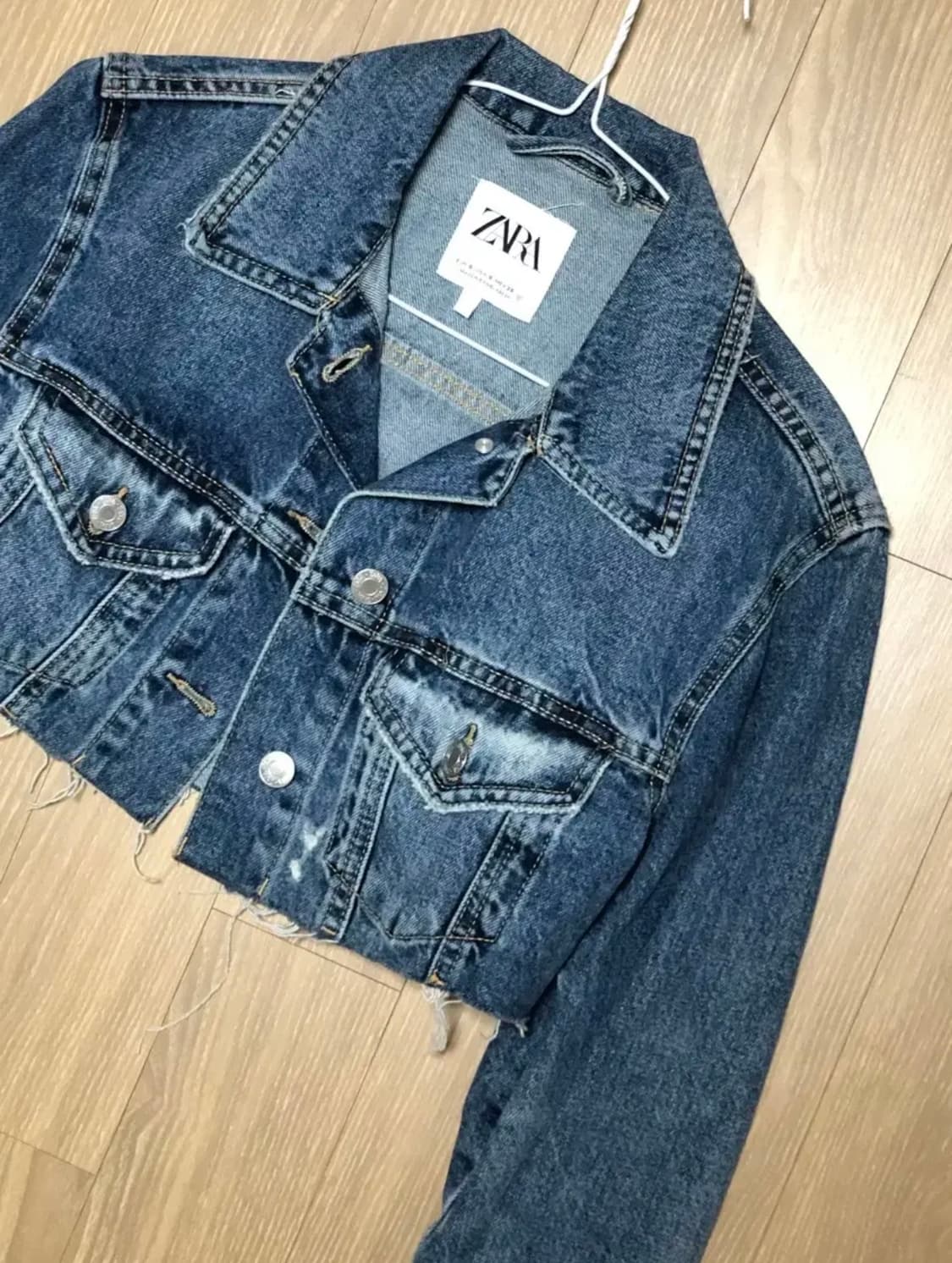 자라 크롭데님청자켓 S 상품이미지2