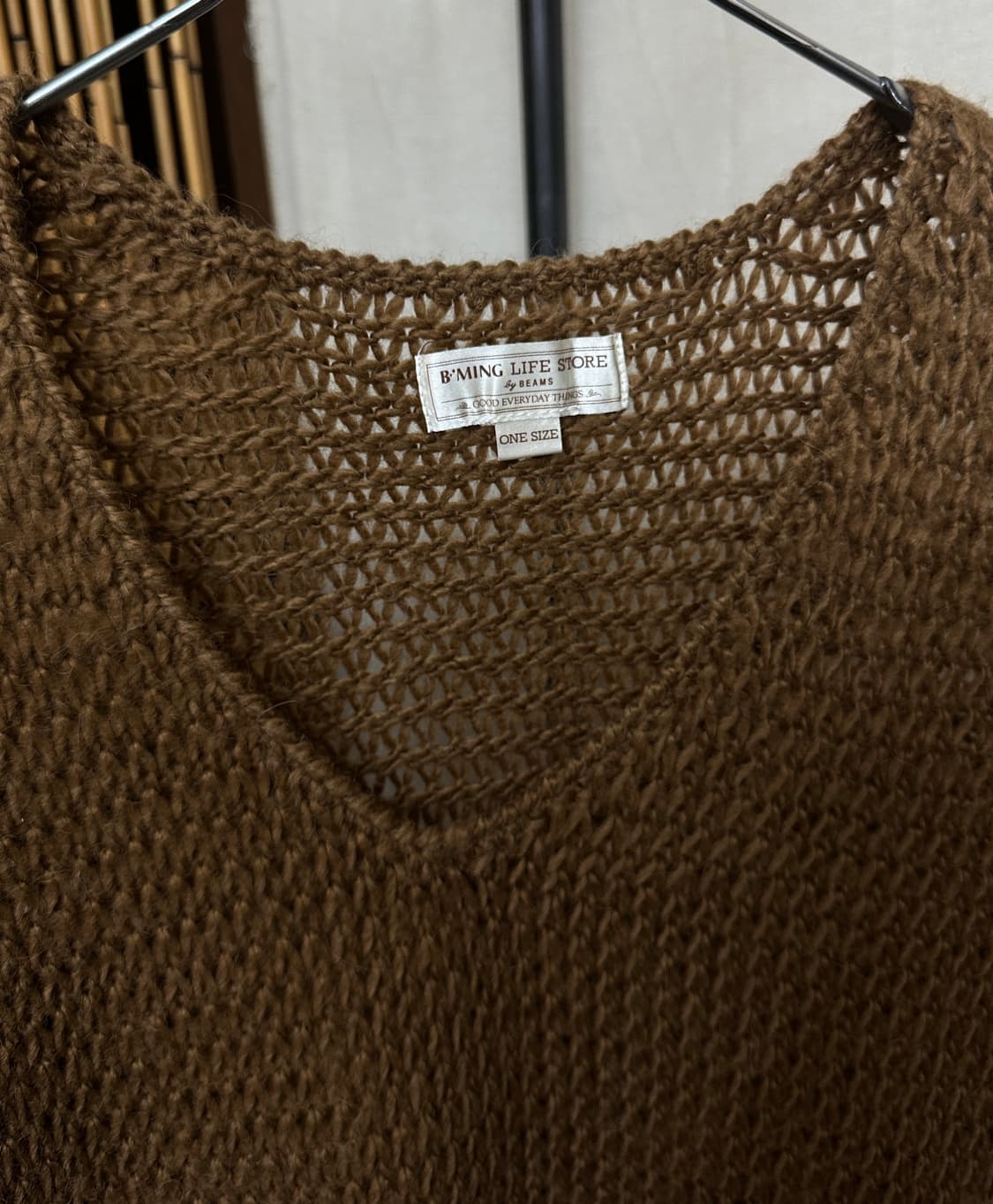 b:ming by beams brown knit 상품이미지3