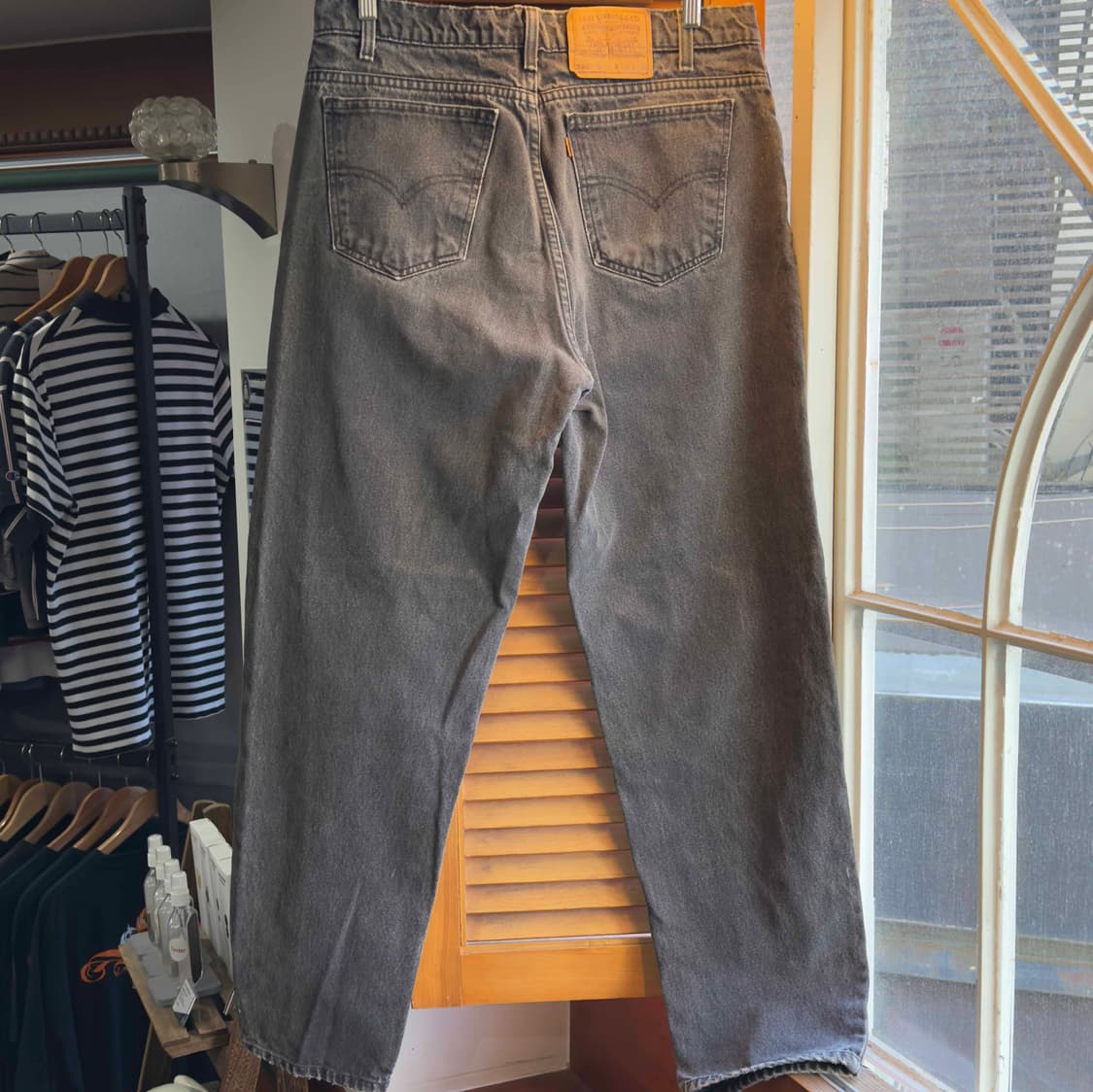 90s 리바이스 550 흑청 데님팬츠 W36 L32 상품이미지6