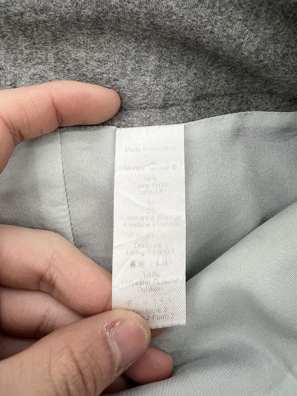 겐조 라이트 그레이 라나 울 스트레이트 부츠컷 팬츠 상품이미지8