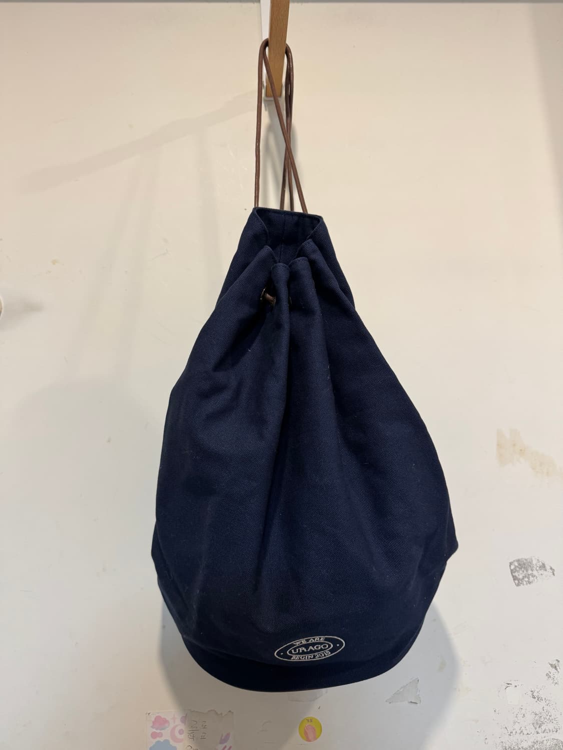 유라고 캔버스 버킷백 네이비  상품이미지3