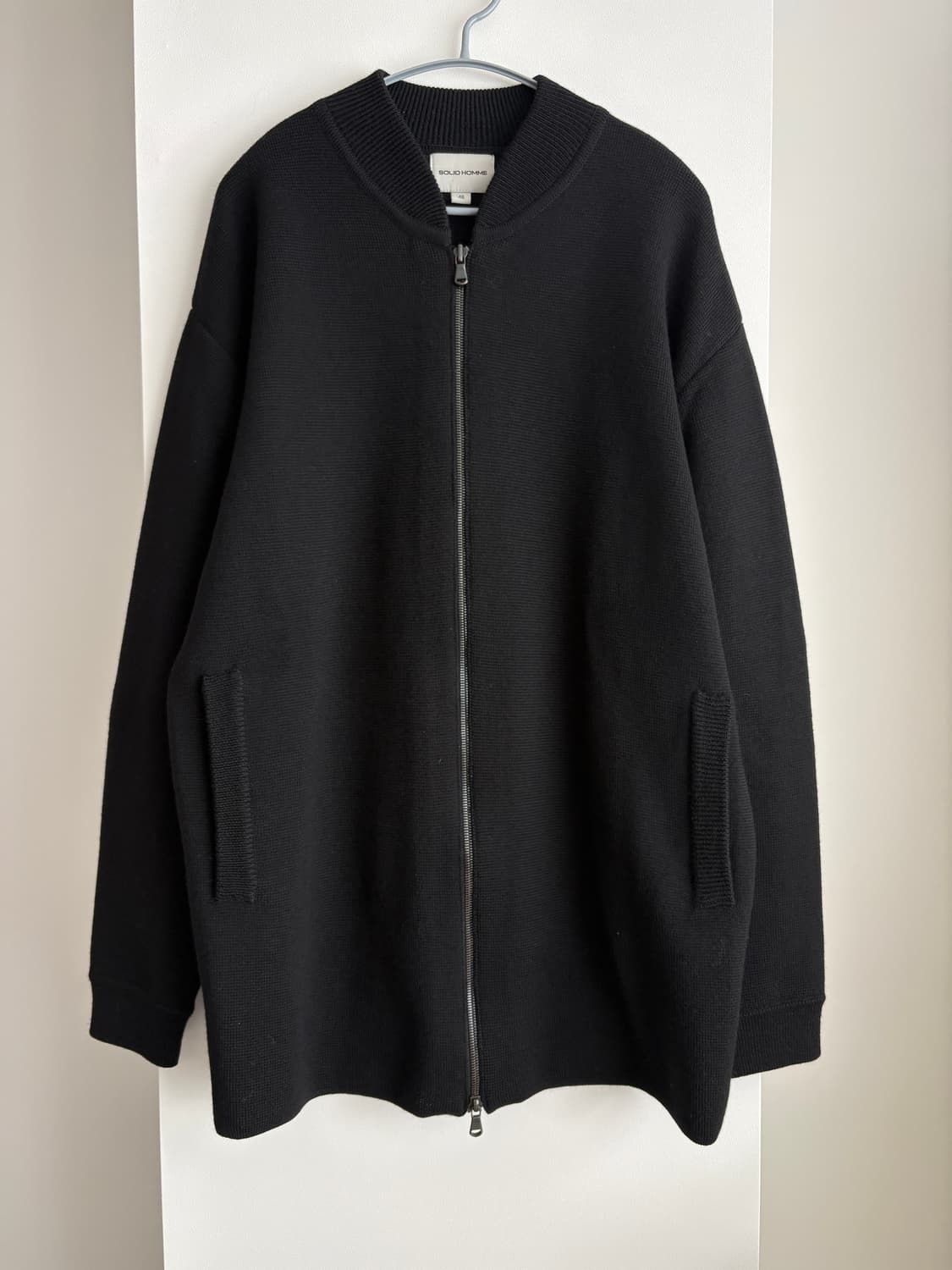 솔리드 옴므 블랙 울 집업 자켓 상품이미지1