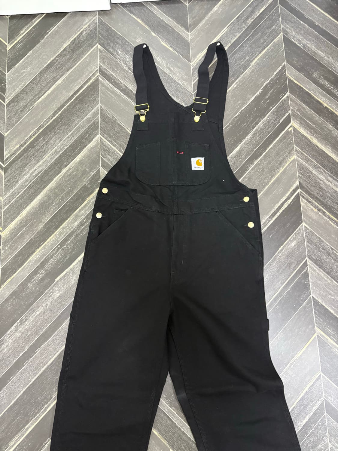 Carhartt bib overall black 칼하트 오버올 32x32 상품이미지1