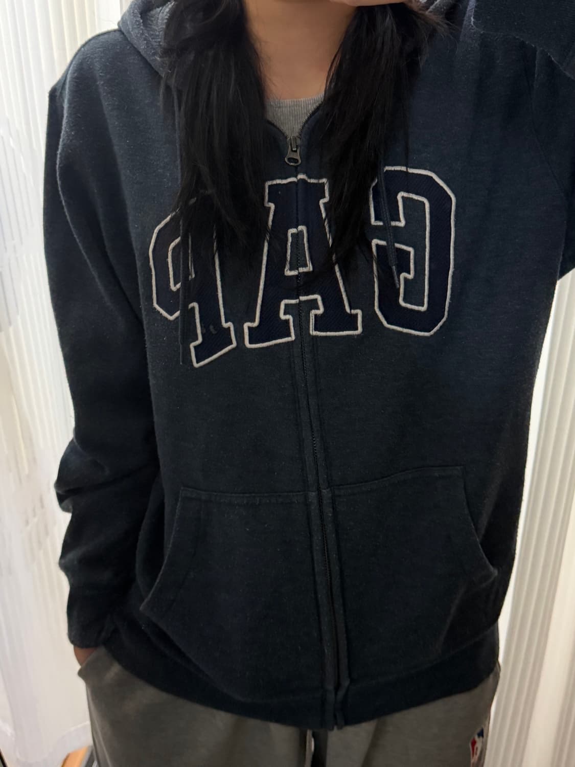 갭 네이비 후드집업 m 상품이미지1