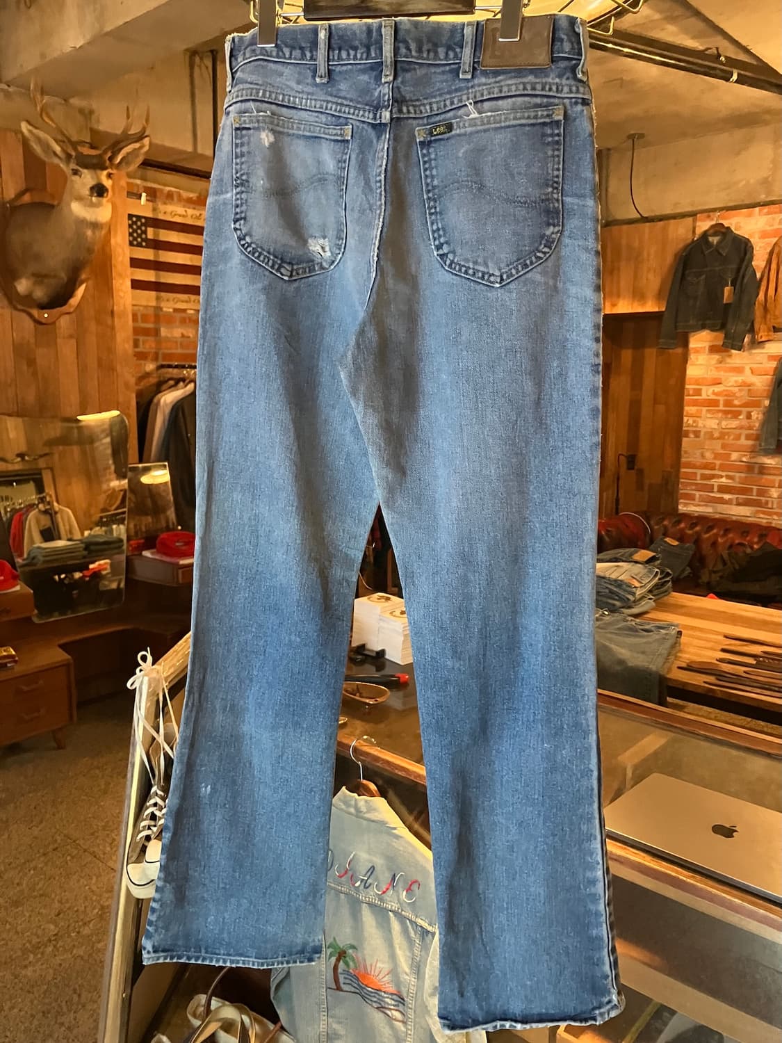 80s USA 빈티지 LEE 리 라이더스 202 부츠컷 데님 팬츠 상품이미지5